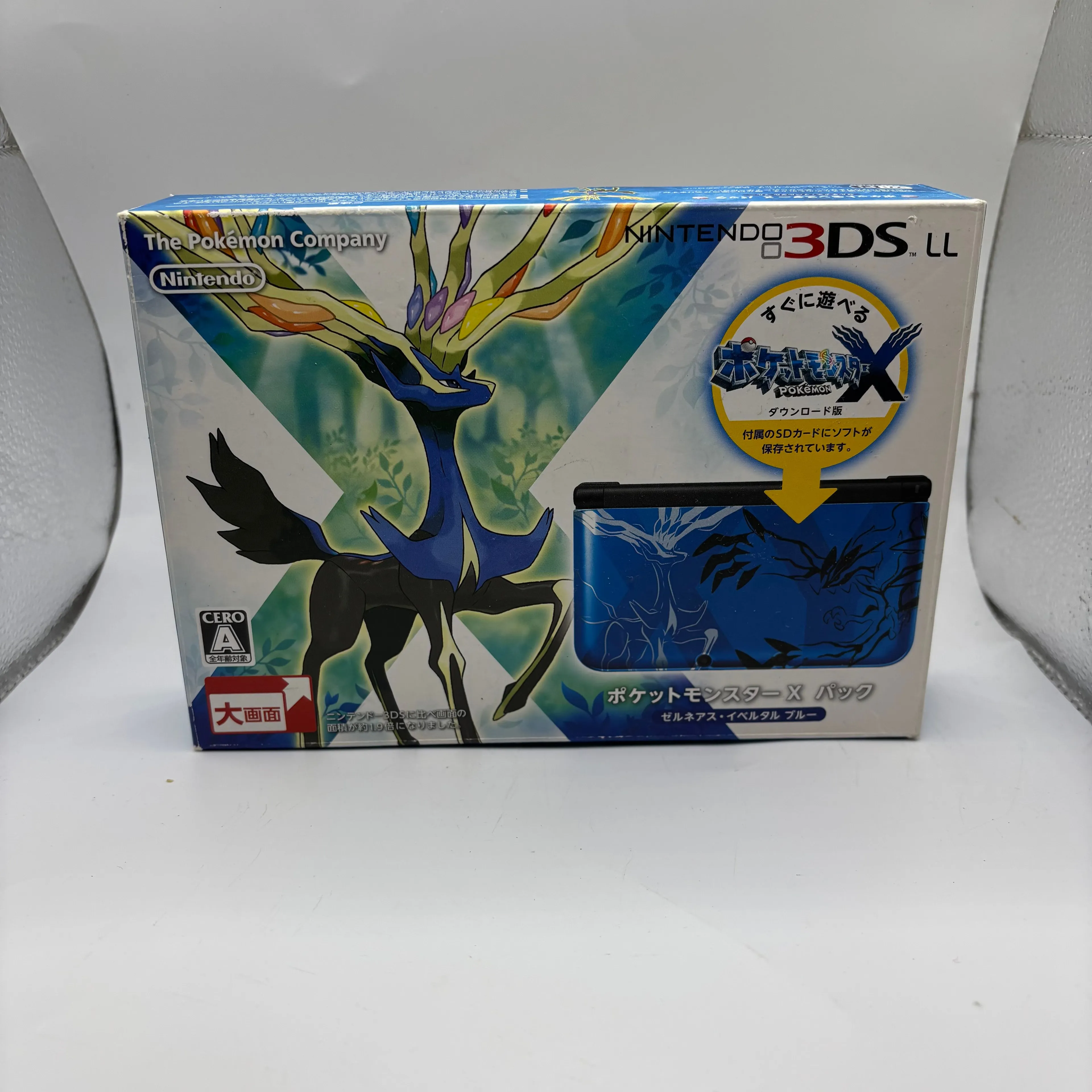 Product image for Nintendo 3DS LL Pokemon Xerneas / Yveltal Blue Edition Console CIB