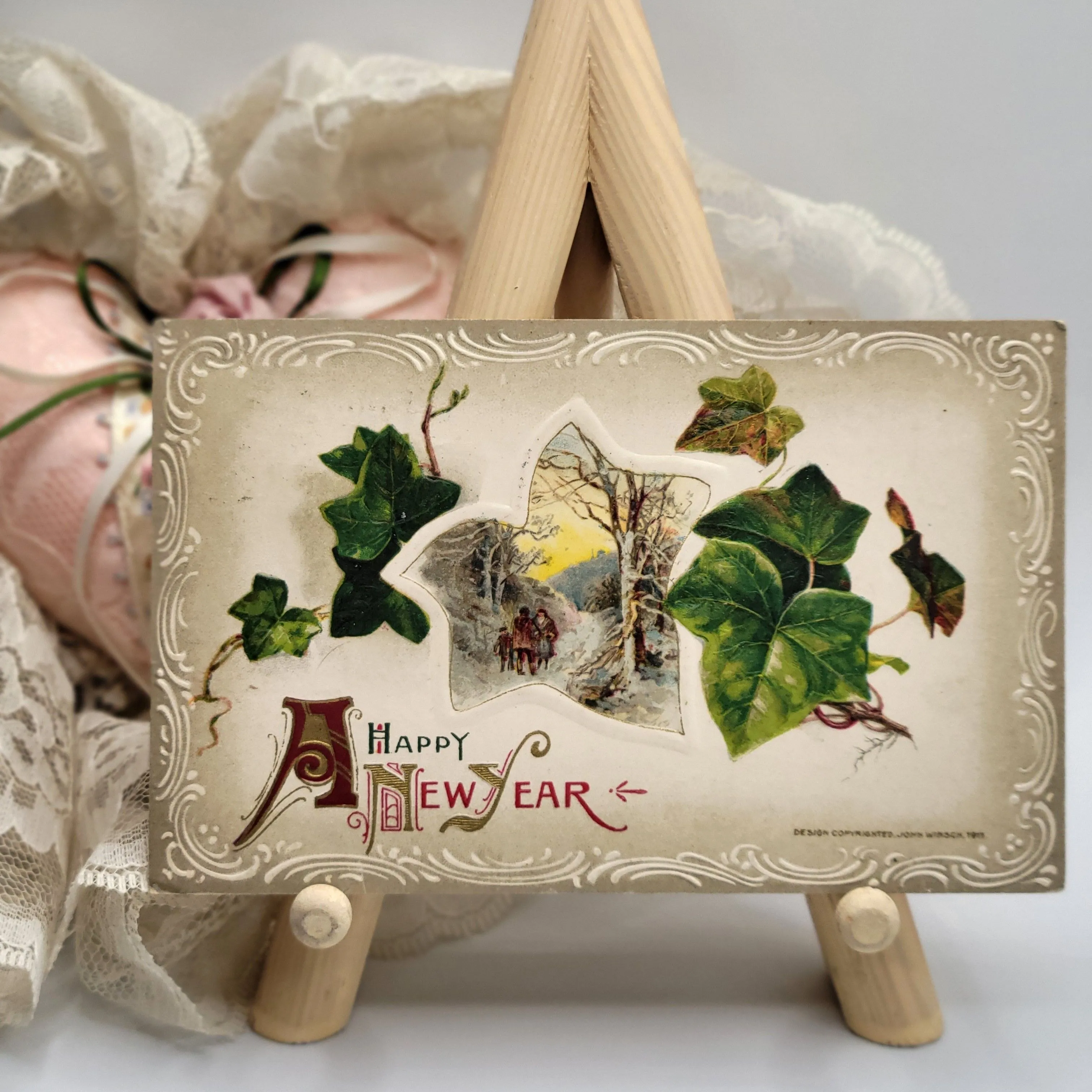 Product image for Beautiful 1912 New Years Postcard