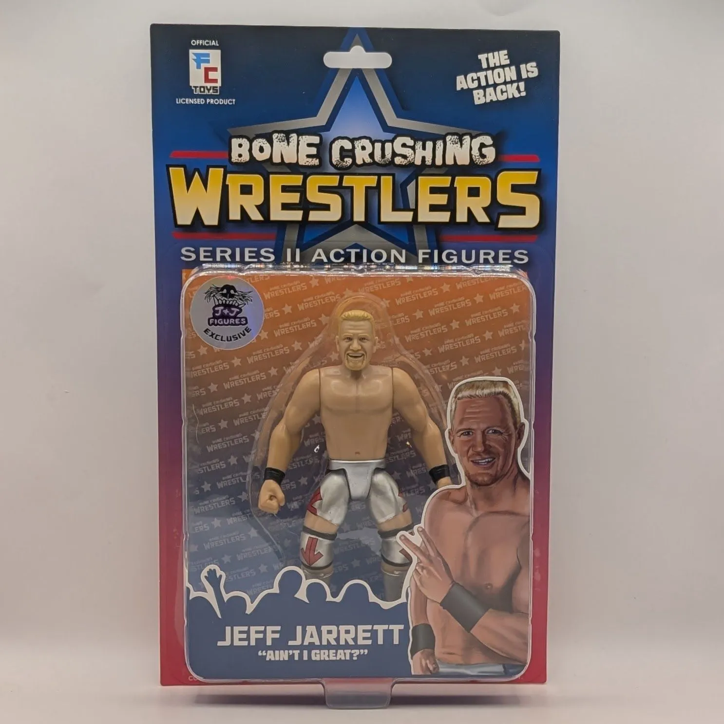 Product image for FC Bone Crushing Wrestlers 2 J+J Figures Exclusive Red Jeff Jarrett