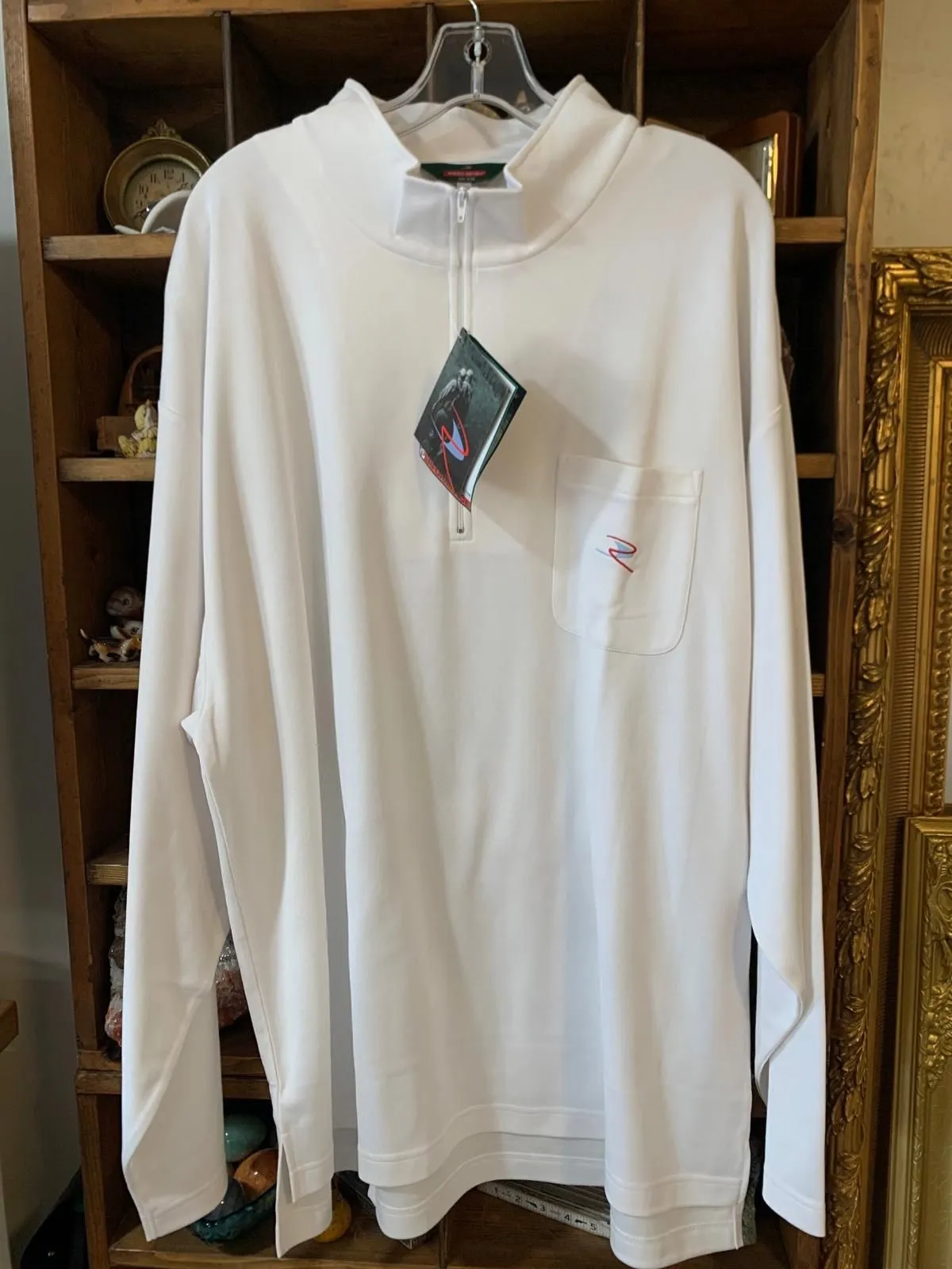 Product image for XXXL Redington Mens Shirt Top White 1/4 Zip long sleeve upf wicking performance Big  New