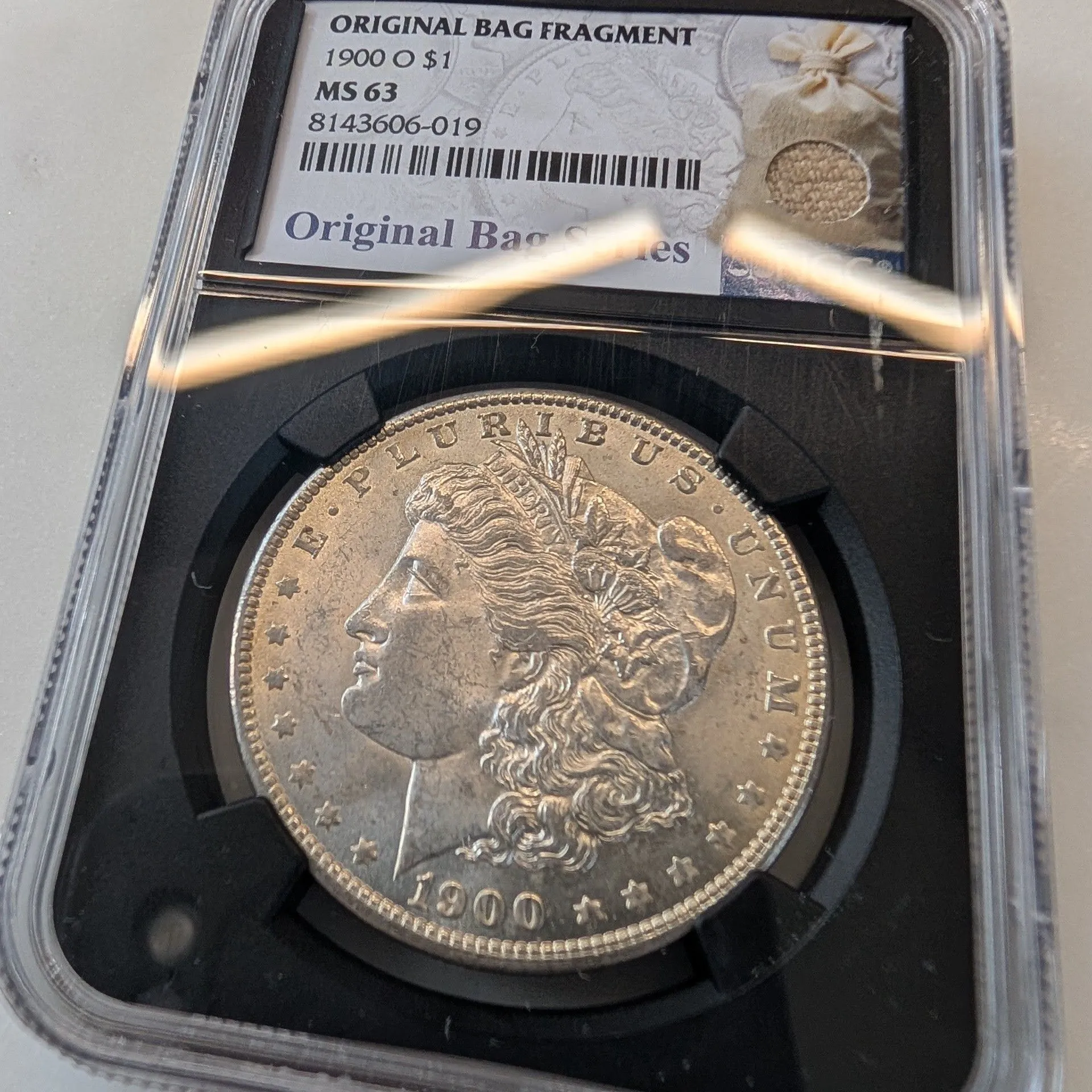 Product image for 1900-O Morgan Silver Dollar MS63 NGC BU Original Bag Fragment LOW POP RARE