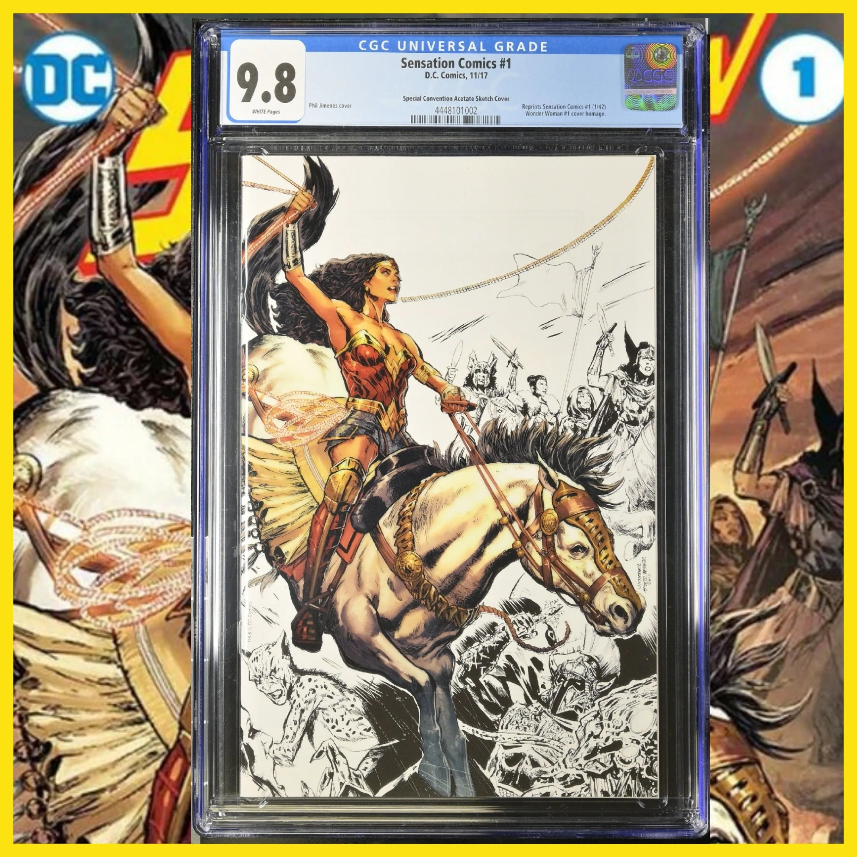 Product image for CGC Sensation Comics #1 CGC 9.8 Fan Expo Acetate Virgin Wonder Woman 2017 LTD 100 🔥