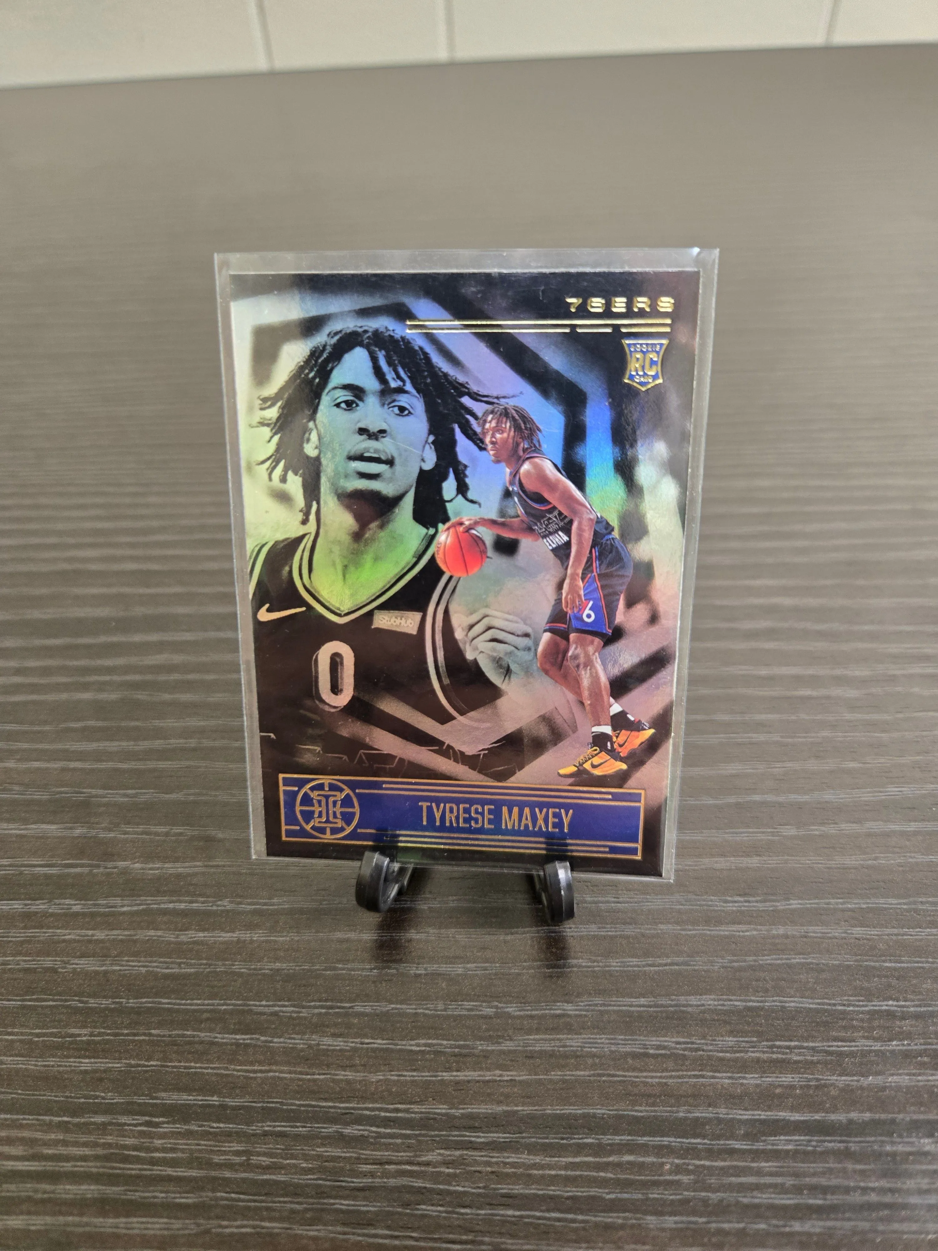 Product image for Tyrese Maxey Rookie 76ers NBA basketball card 