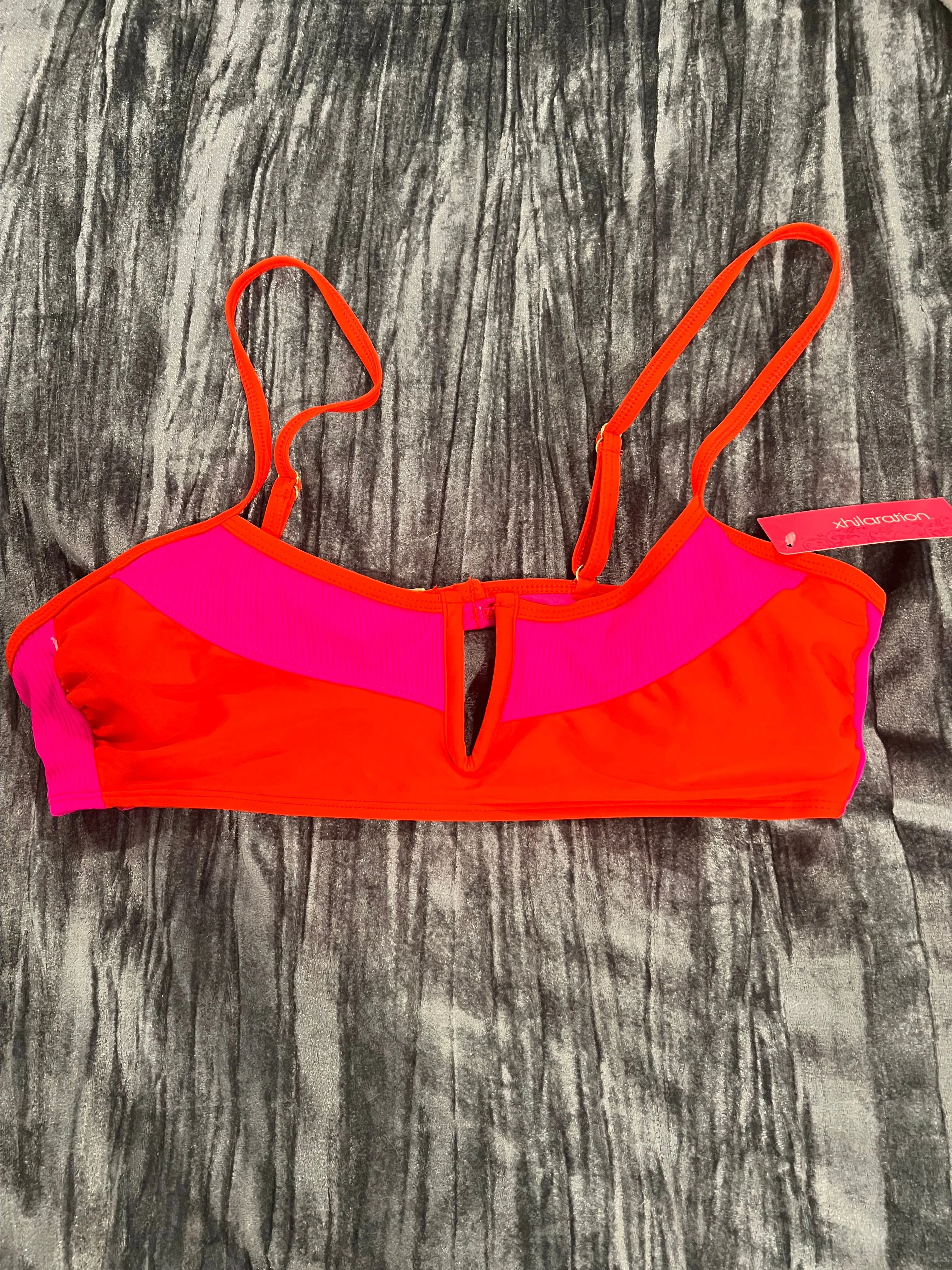 Product image for Vibrant Pink and Red Women's Swim Top Size XL by Xhilaration