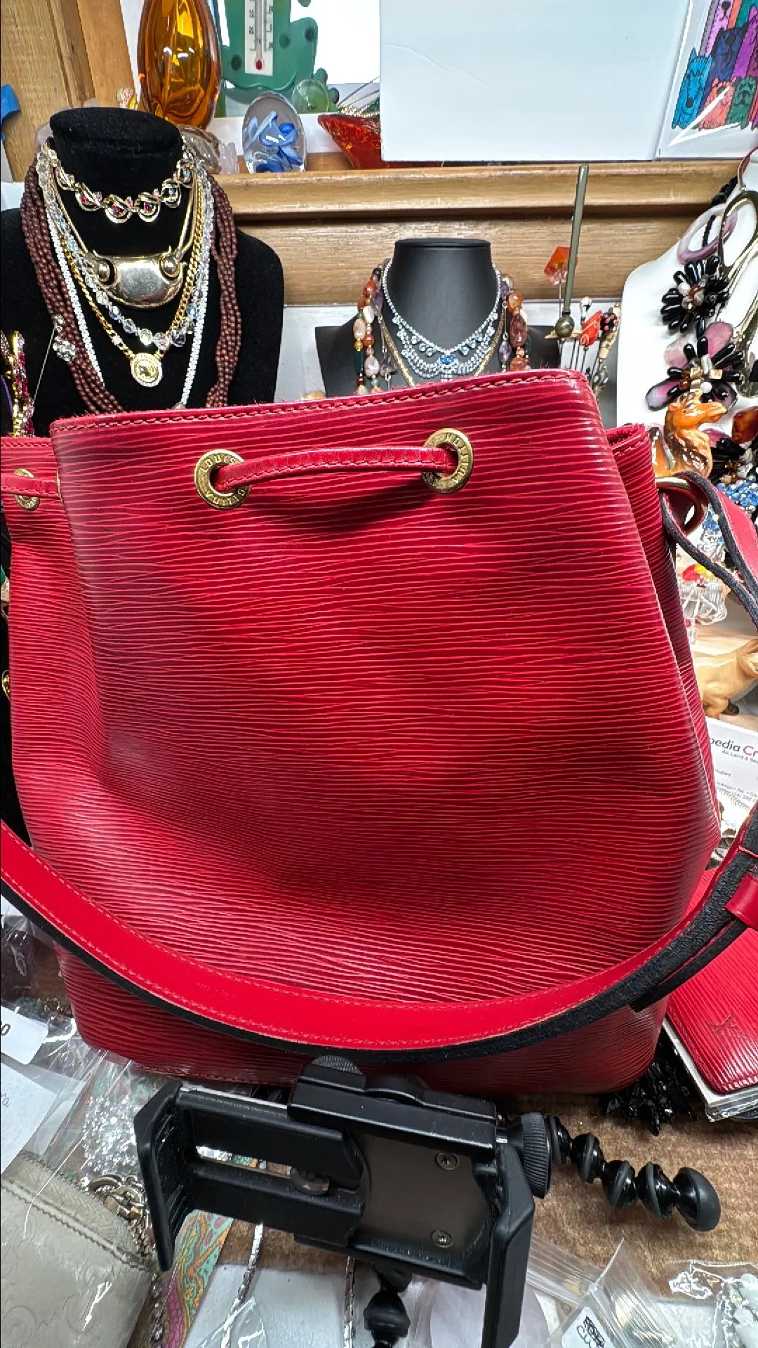 Product image for Red epi bucket bag