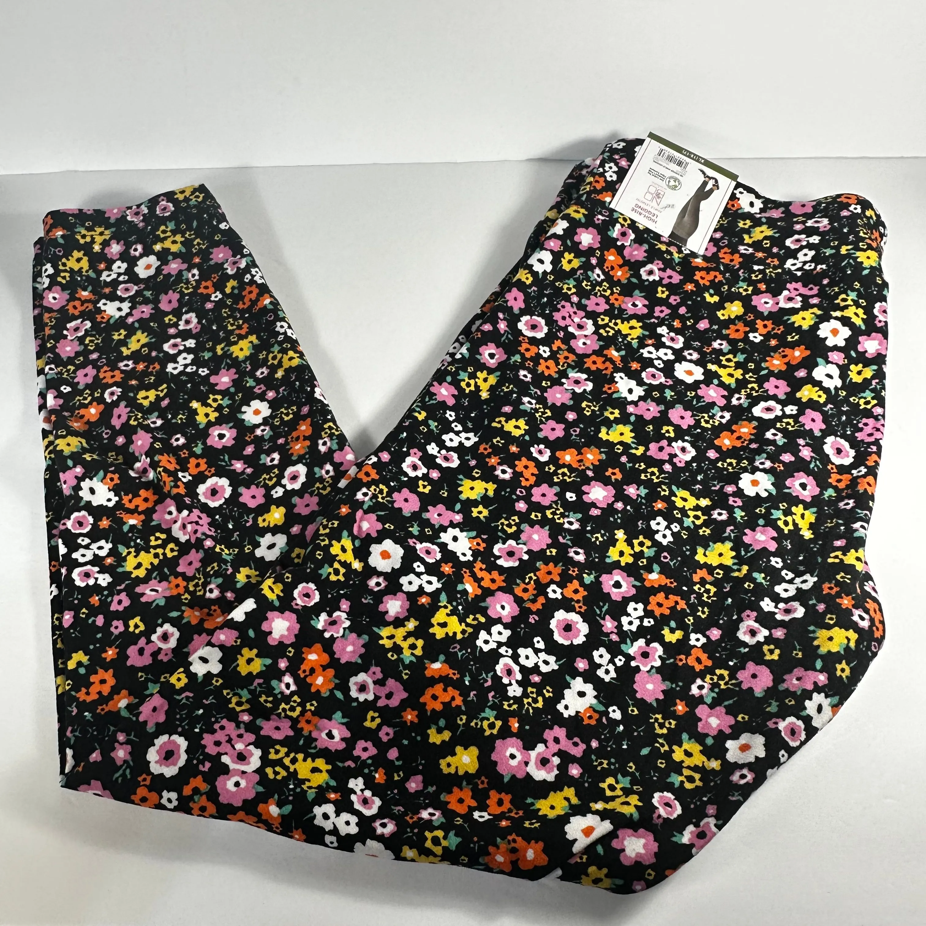 Product image for Womens/Juniors Size XL 15-17 NoBo Floral Sueded High Rise Ankle Leggings