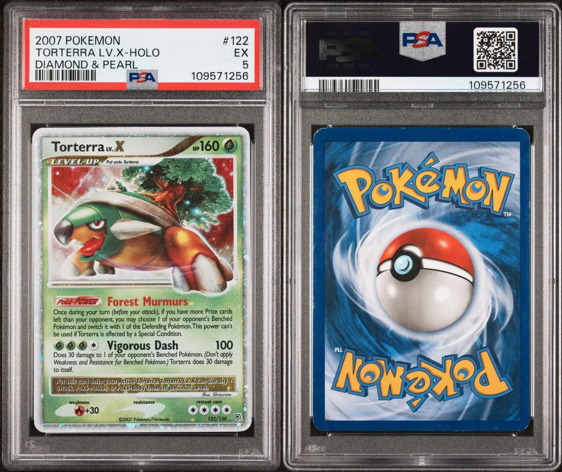 2007 POKEMON DIAMOND & PEARL #122 TORTERRA LV.X-HOLO DIAMOND & PEARL PSA 5   Whatnot: Shop, Sell, Connect