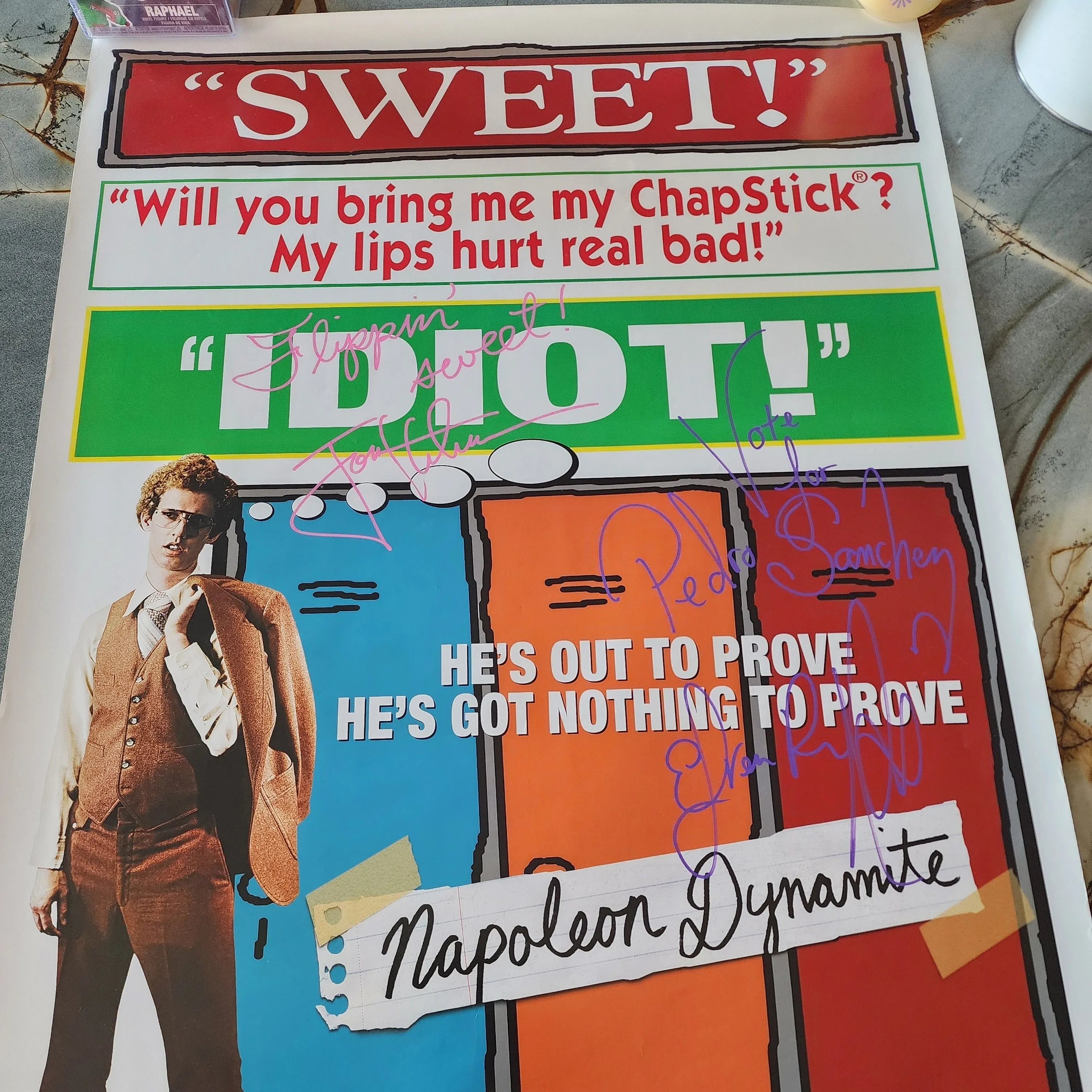 Product image for Napoleon Dynamite Signed Original full size poster