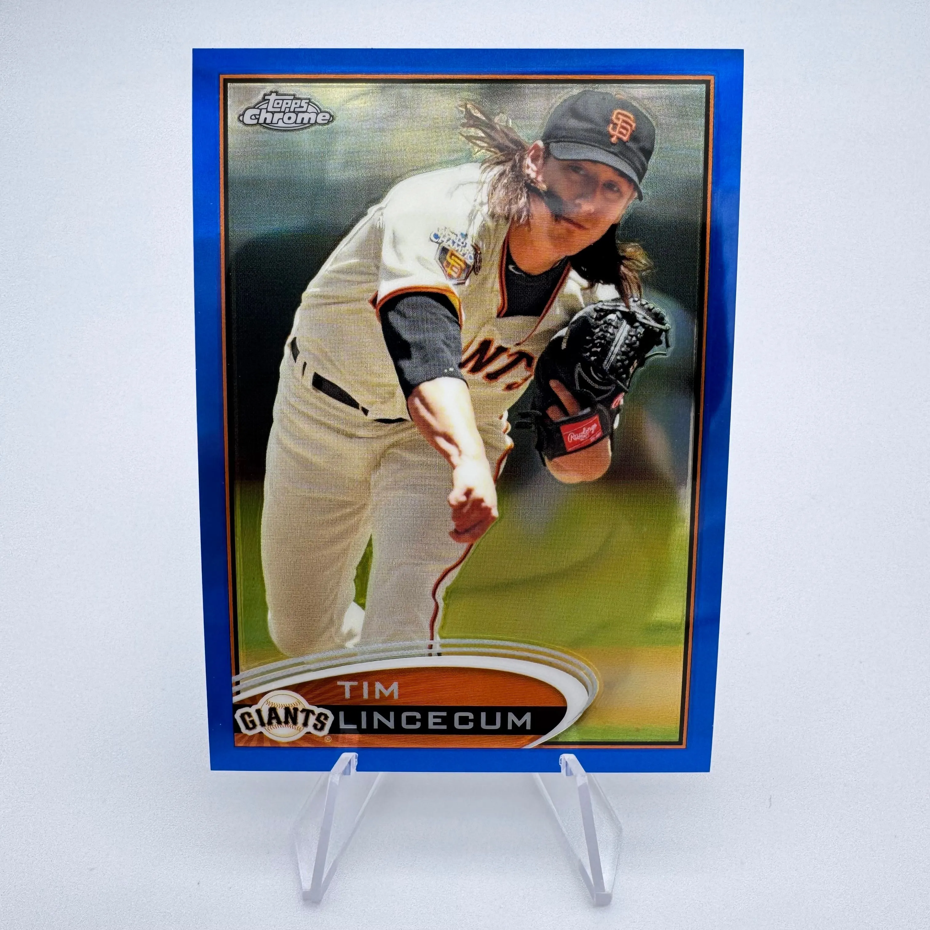 Product image for Tim Lincecum 2012 Topps Chrome Blue Refractor /199