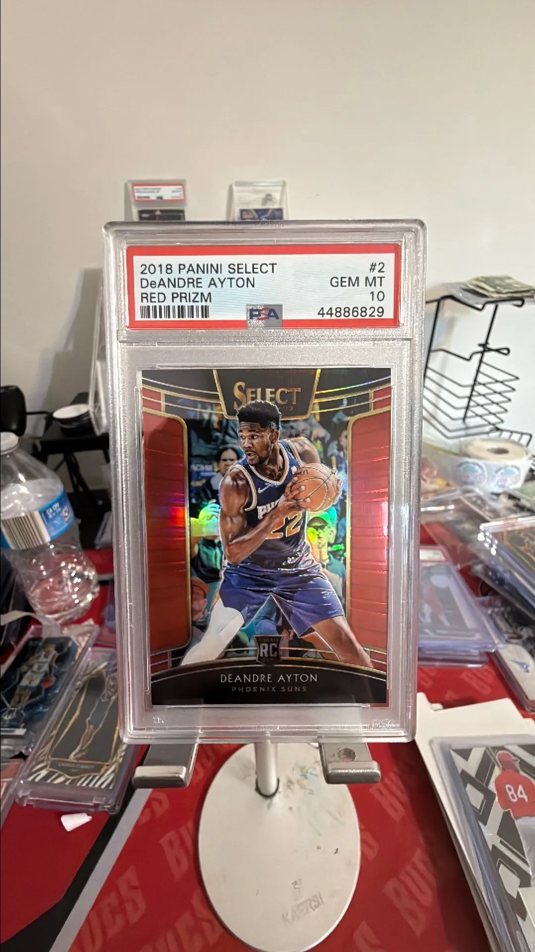Product image for 2018 Select DeAndre Ayton Red Prizm Rookie /199 PSA 10