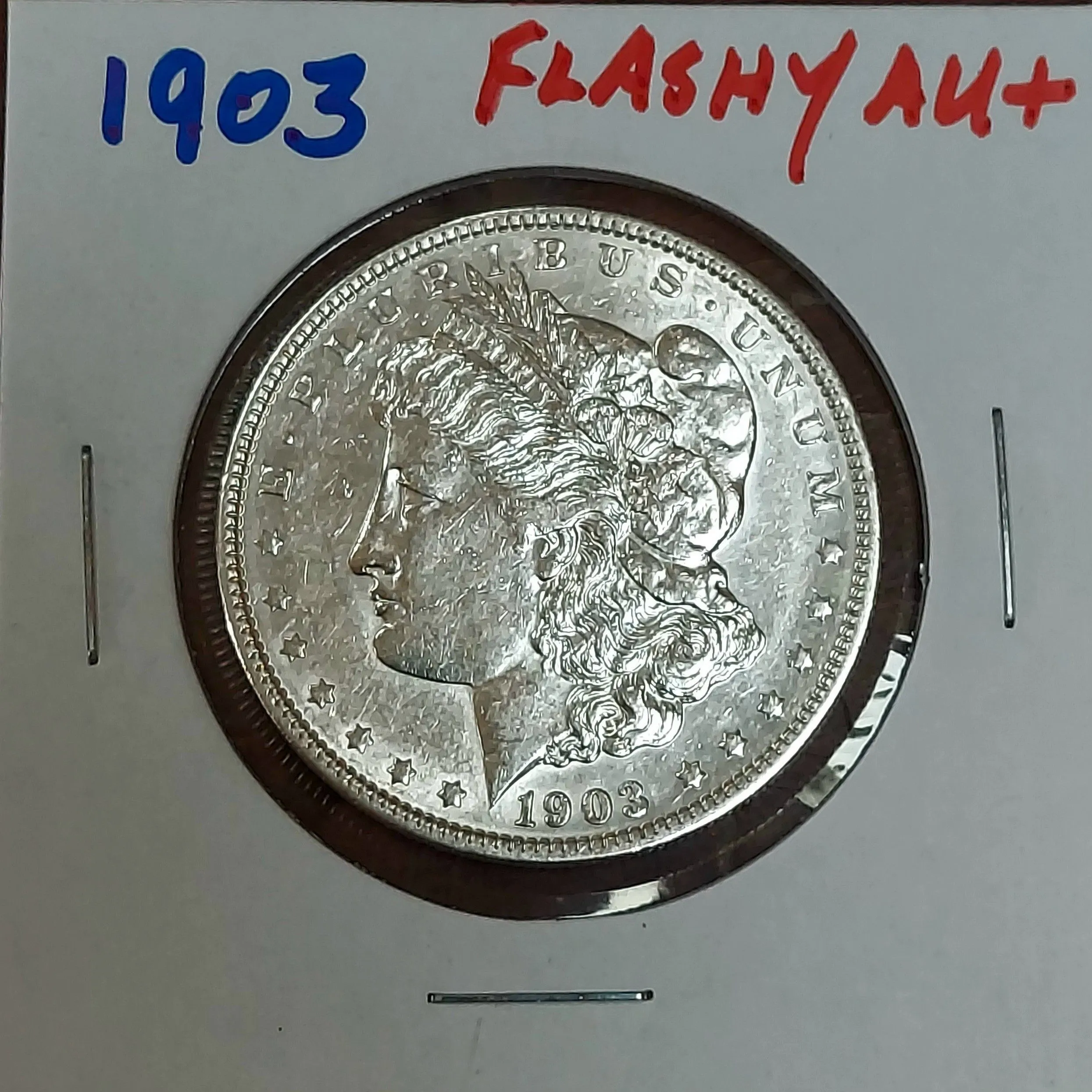 Product image for 1903 MORGAN DOLLAR FLASHY AU+ NICE