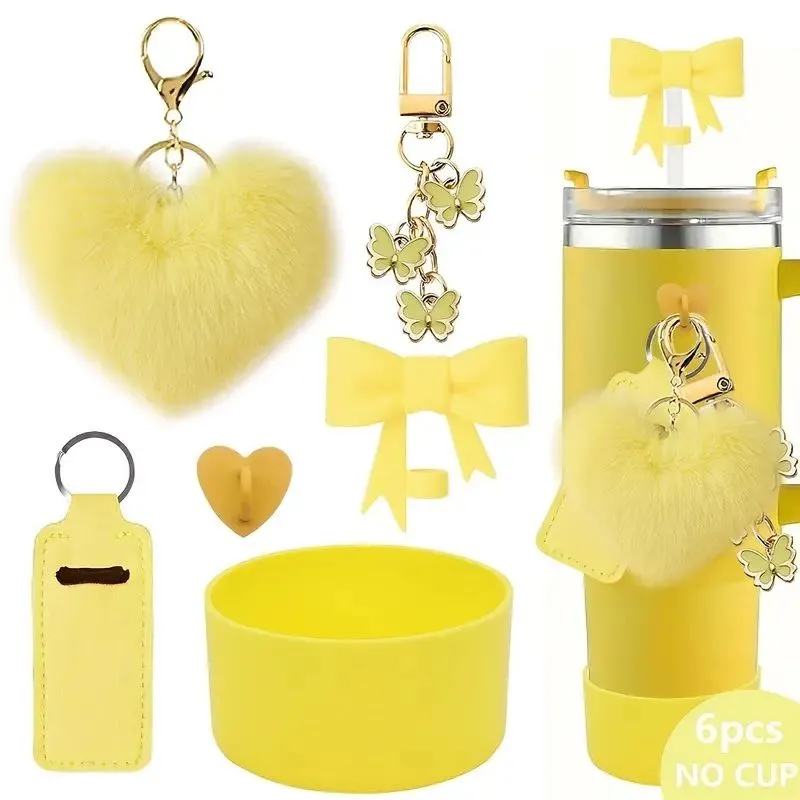 Product image for BUNDLE NEW Tumbler Bow, Boot, Bracelet, Topper, Charms, Carrier - 6pc YELLOW