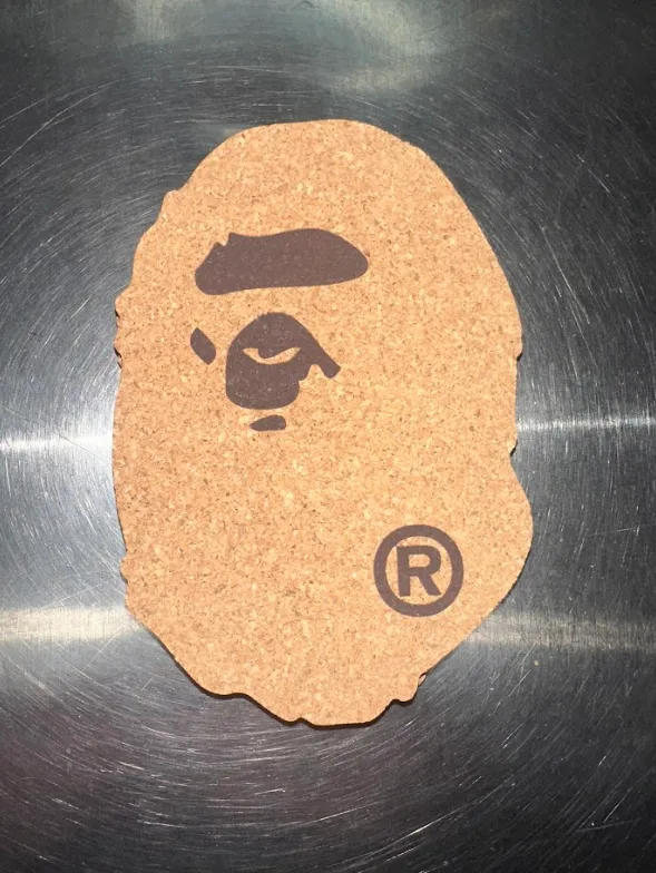Product image for Accessory - Bape Ape Head Cork Coaster Brown