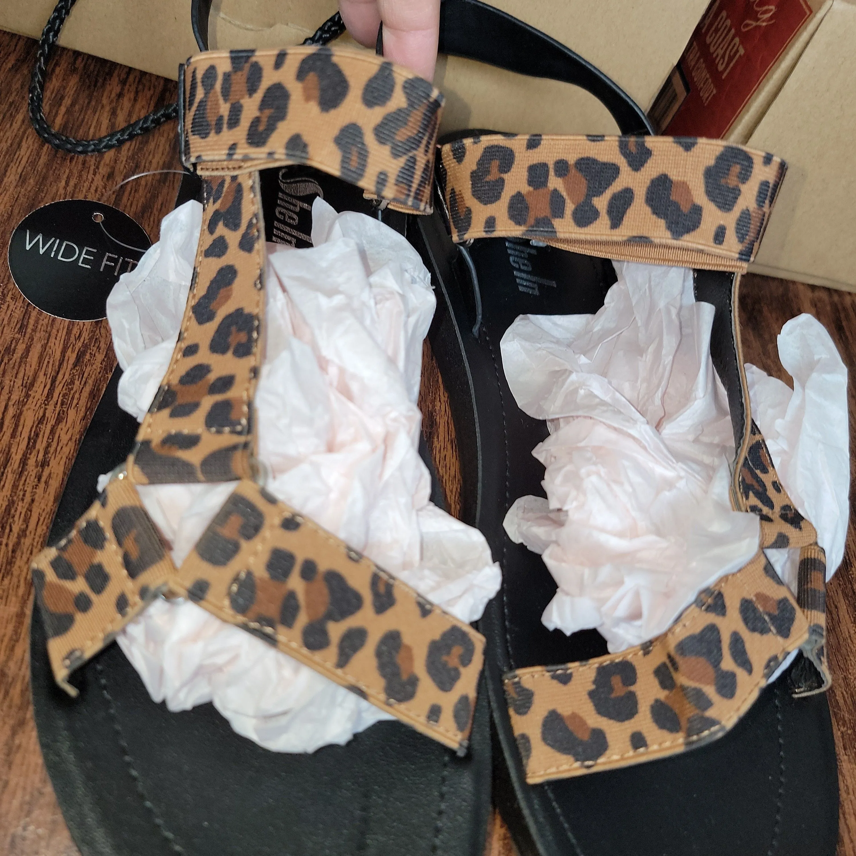 Product image for 20)  size 10, Shein Leopard print Sandles NWT