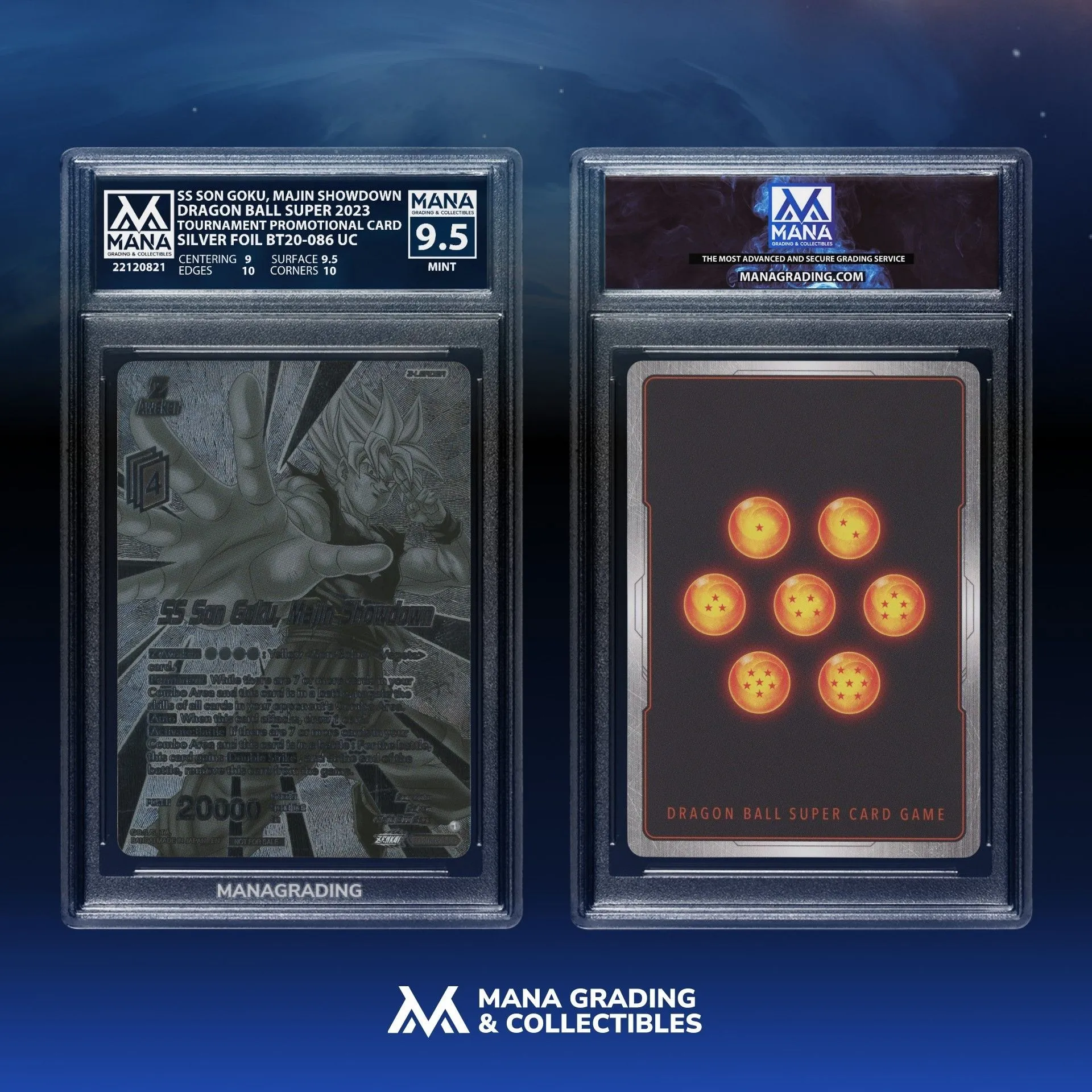 Product image for DBS- SS Son Goku, Majin Showdown BT20-086 Power Absorbed Silver- MANA 9.5