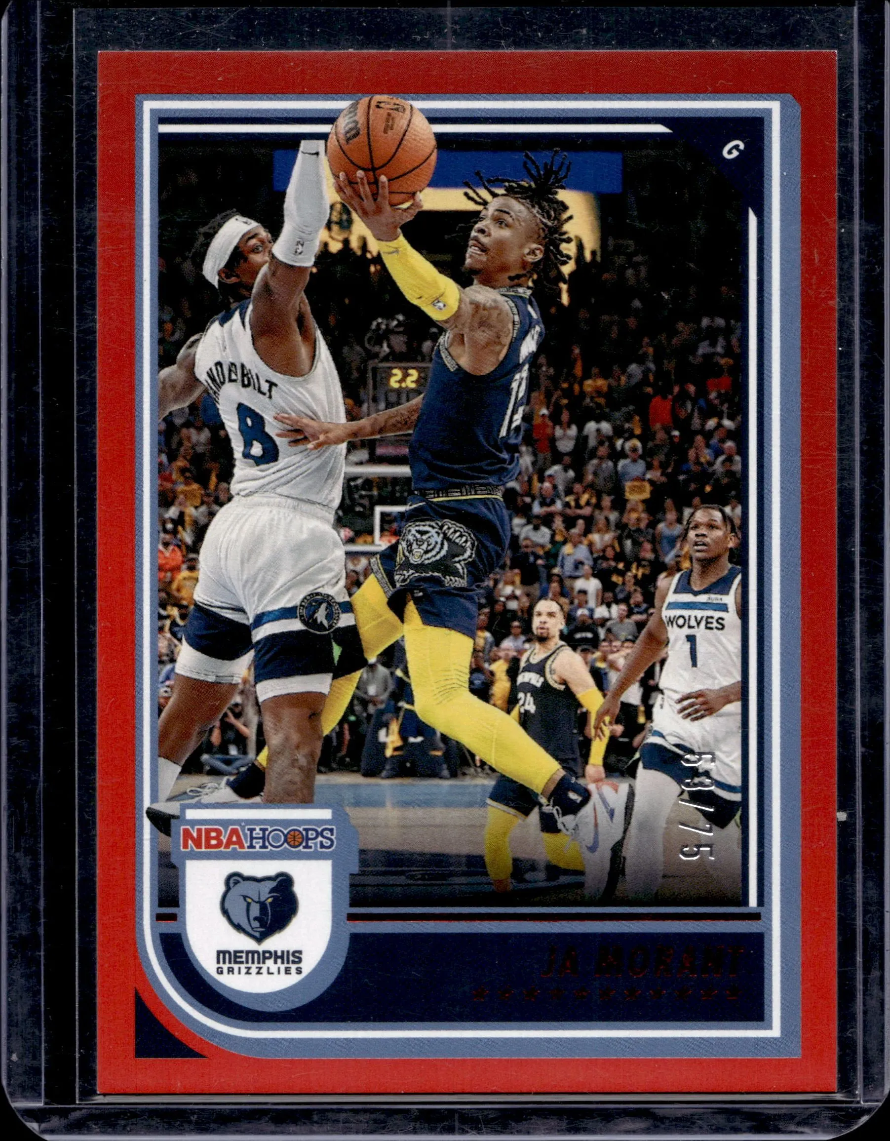 Product image for 2022-23 Panini NBA Hoops - #133 Ja Morant /75