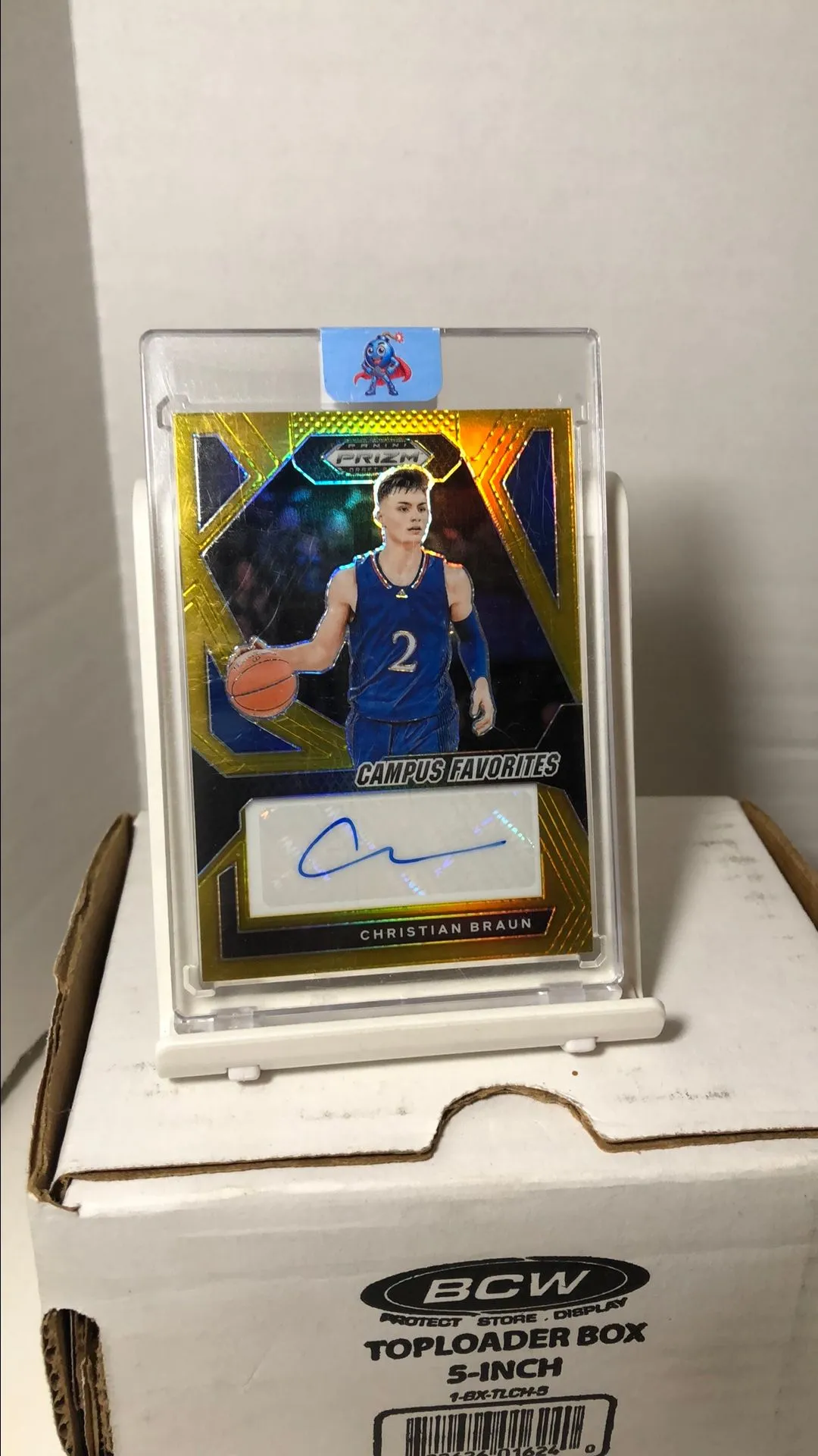 Product image for Christian Braun 2024 Prizm Draft Auto True Gold /10