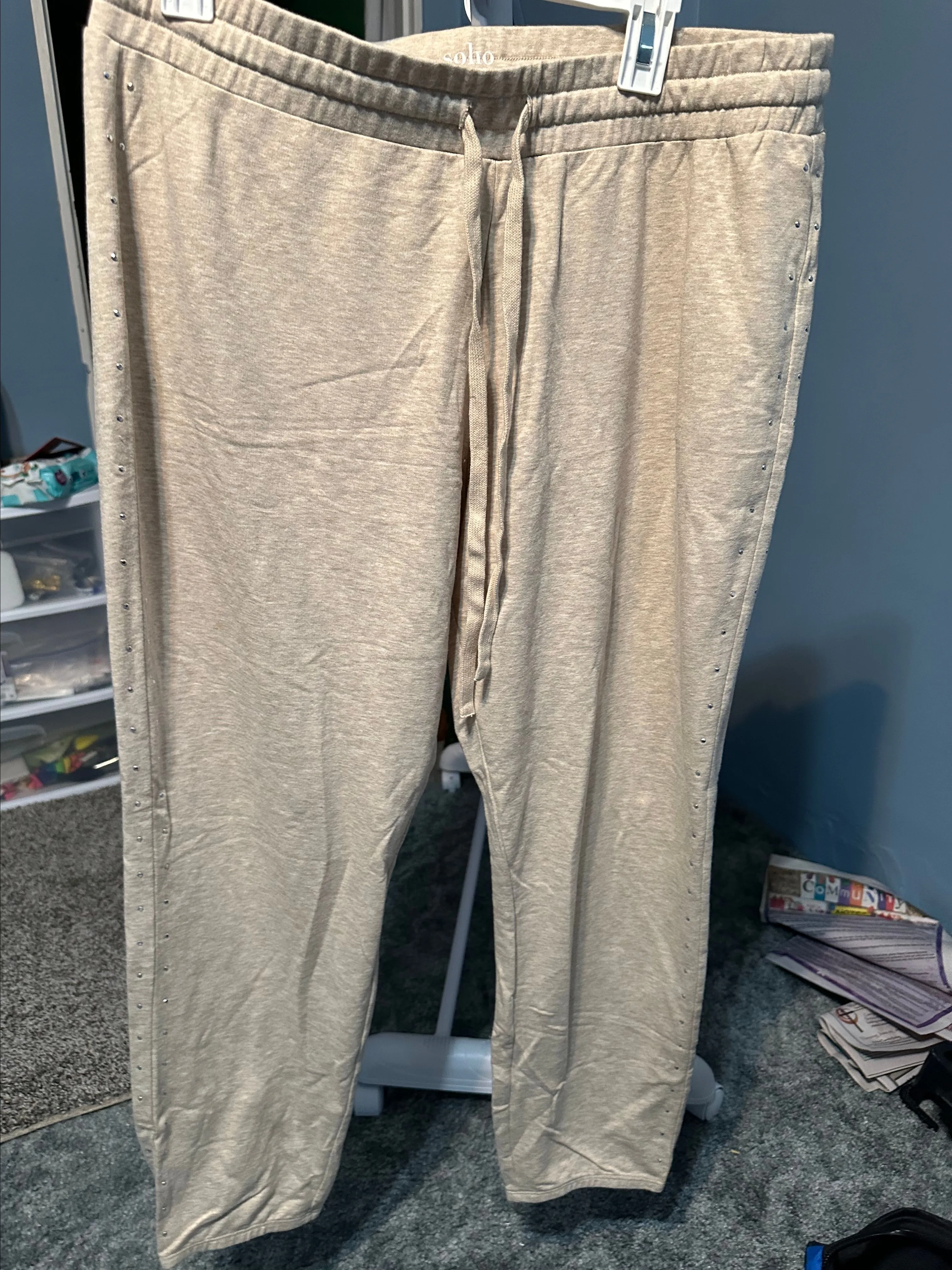 Product image for Women's Sweatpants Tan Pants NY & Company Soho Size Large