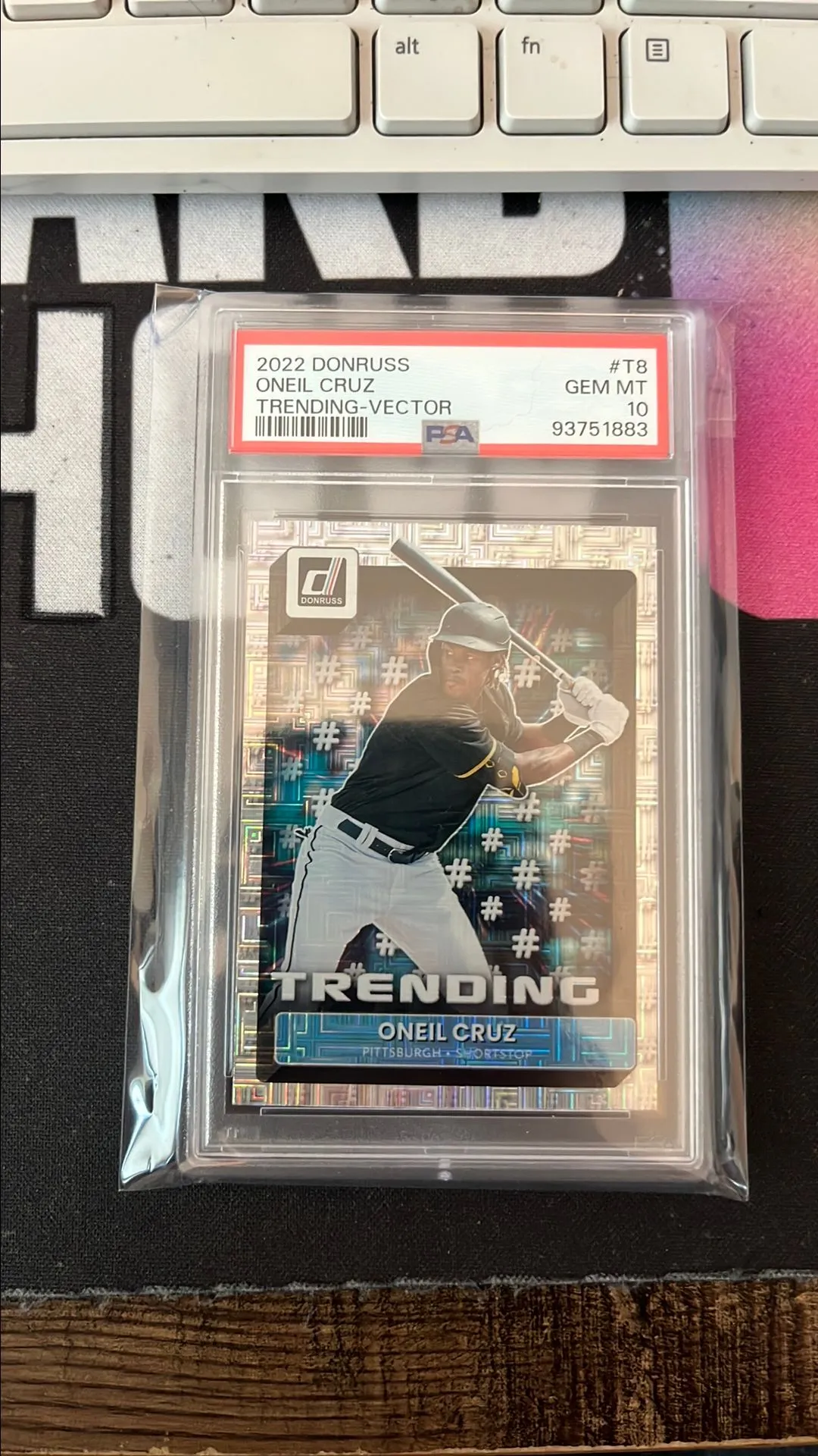 Product image for 2022 Donruss O'Neil Cruz Trending -vector PSA 10