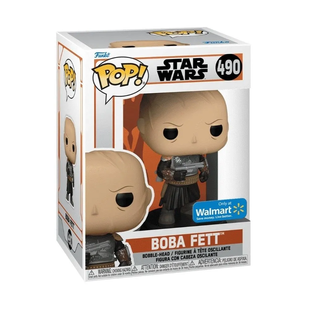 Product image for Boba Fett Funko Pop #490 (Walmart Exclusive) w/ Pop Protector