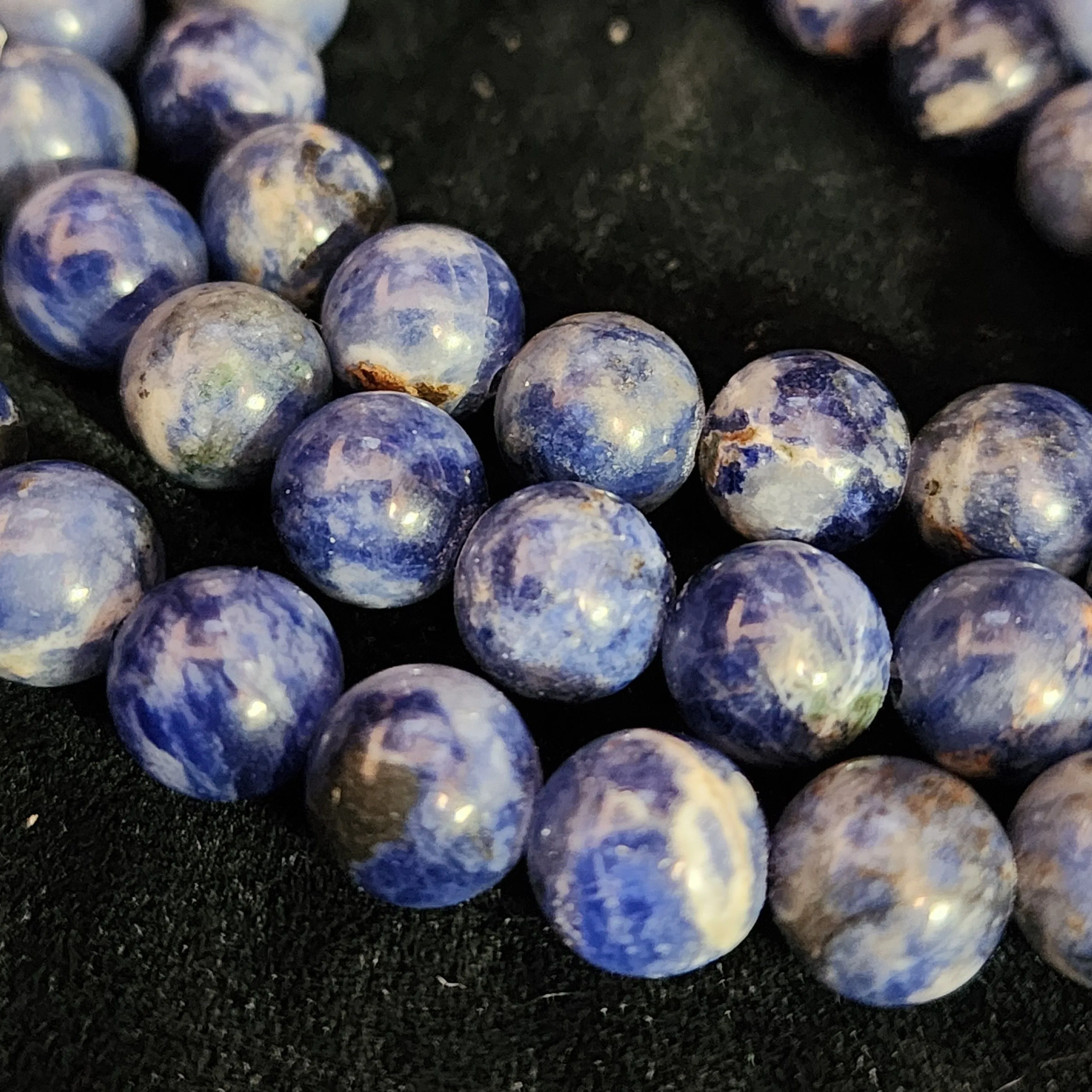 Product image for #15ZK: Sodalite Jasper** Round Beads, 8mm   