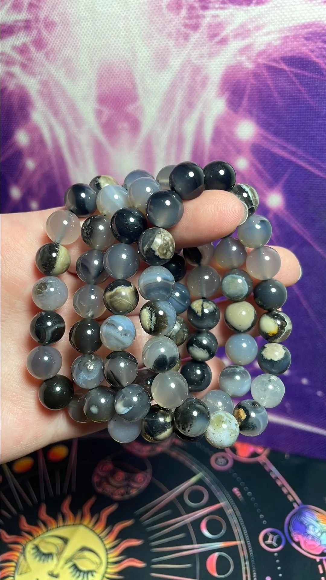 Product image for 10MM Volcanic Agate Bracelet