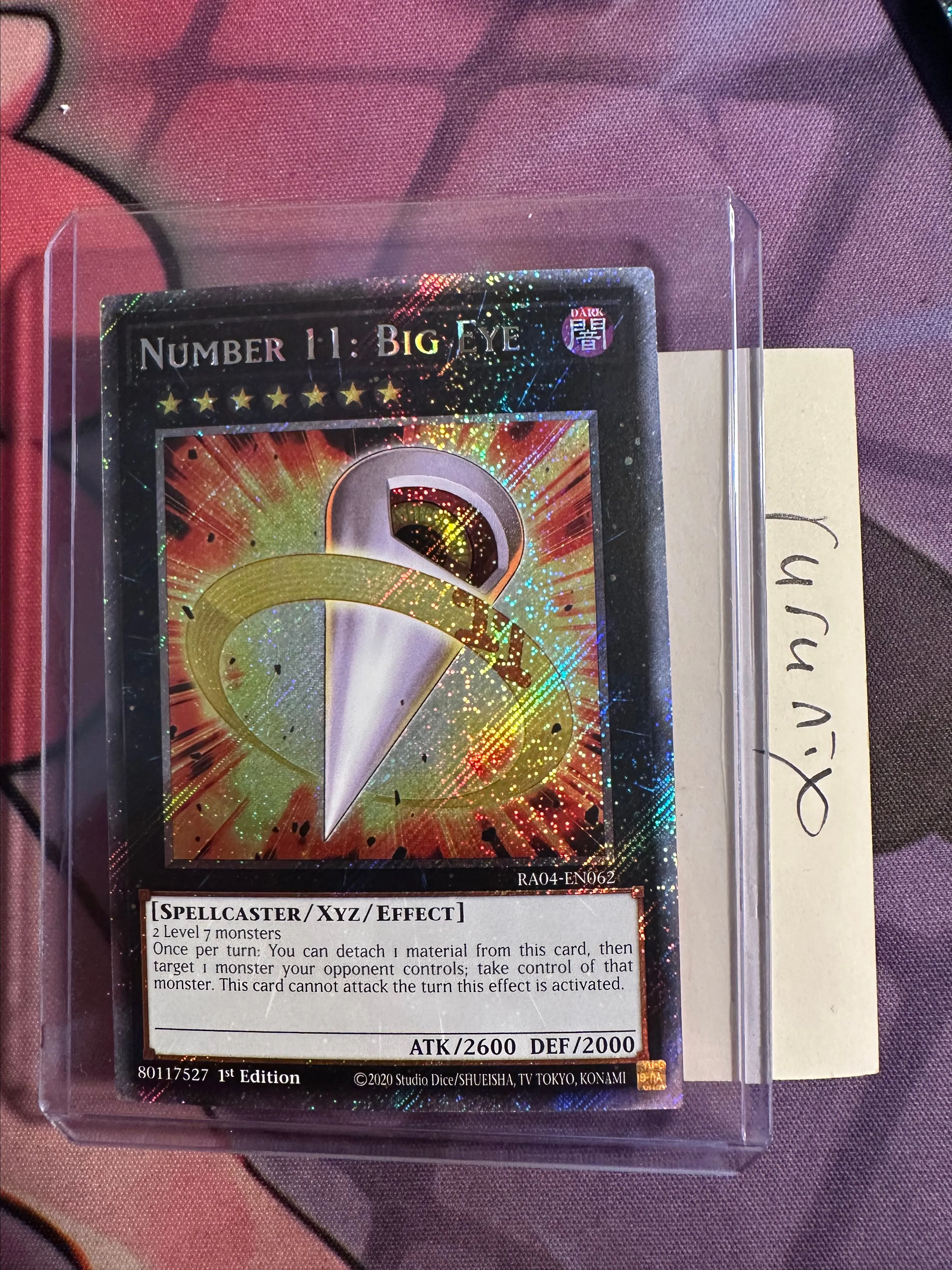 Yugioh Number 11 Big Eye (Platinum Secret Rare) RA04-EN062 - Quarter  Century Stampede  Whatnot: Shop, Sell, Connect