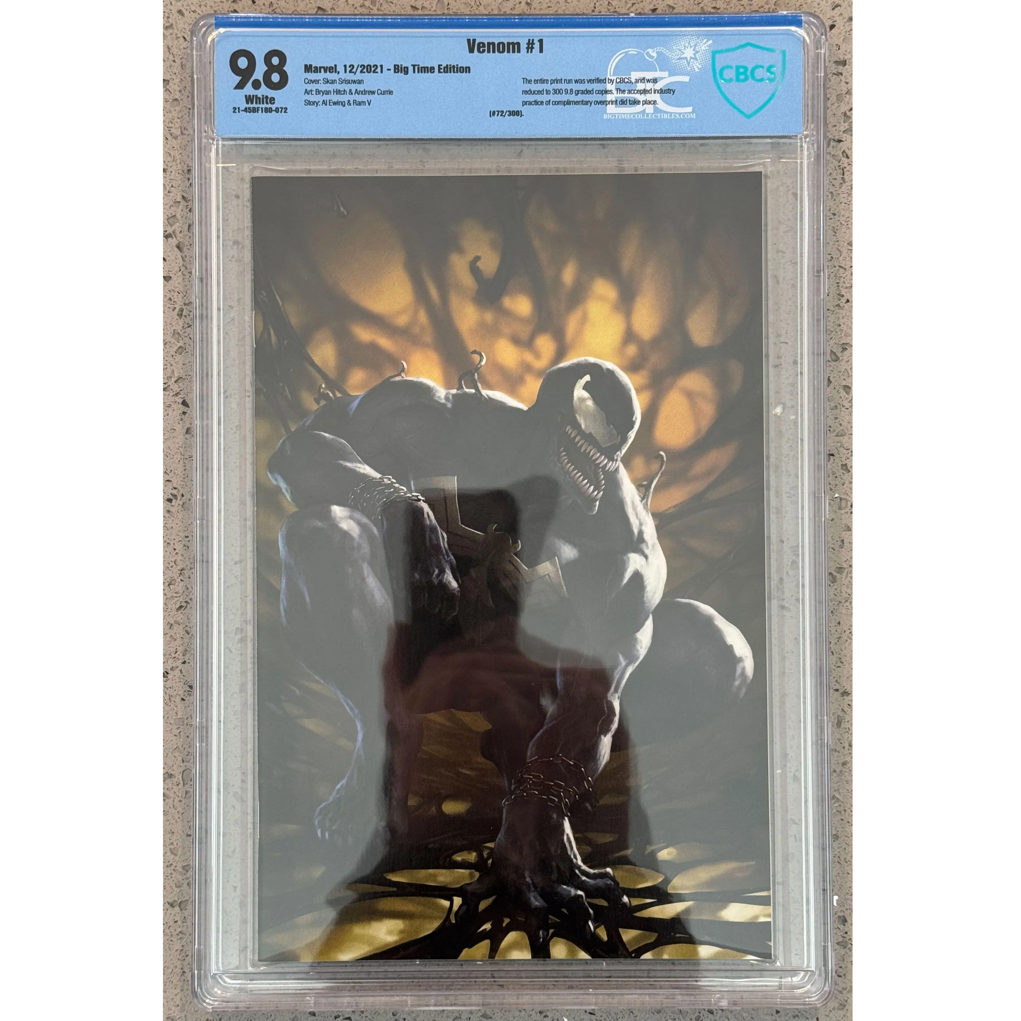 Product image for Venom (2021) #001 CBCS 9.8 | Skan Srisuwan VIRGIN Big Time Edition | LTD #73/300 copies