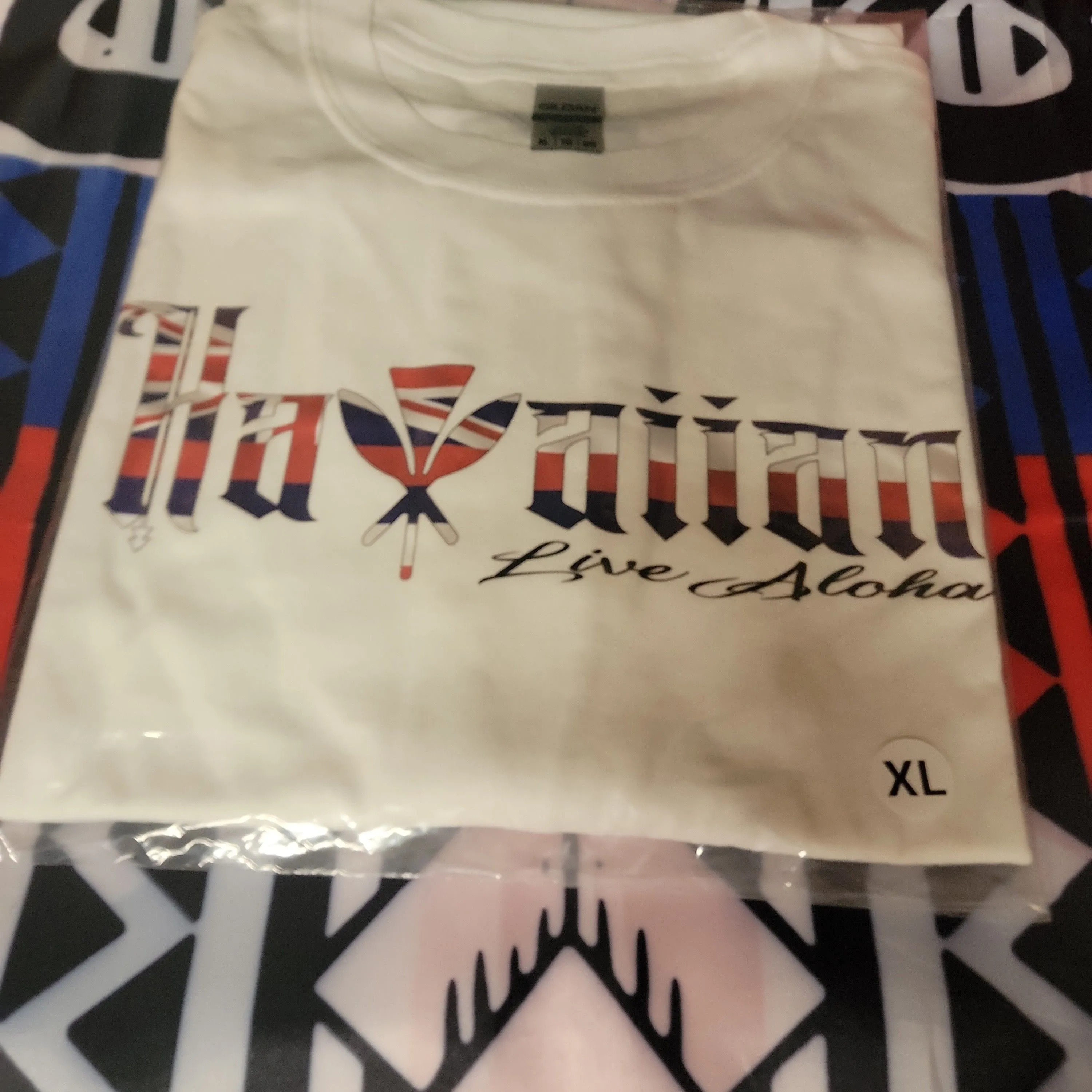 Product image for Hawaiian live aloha white shirt