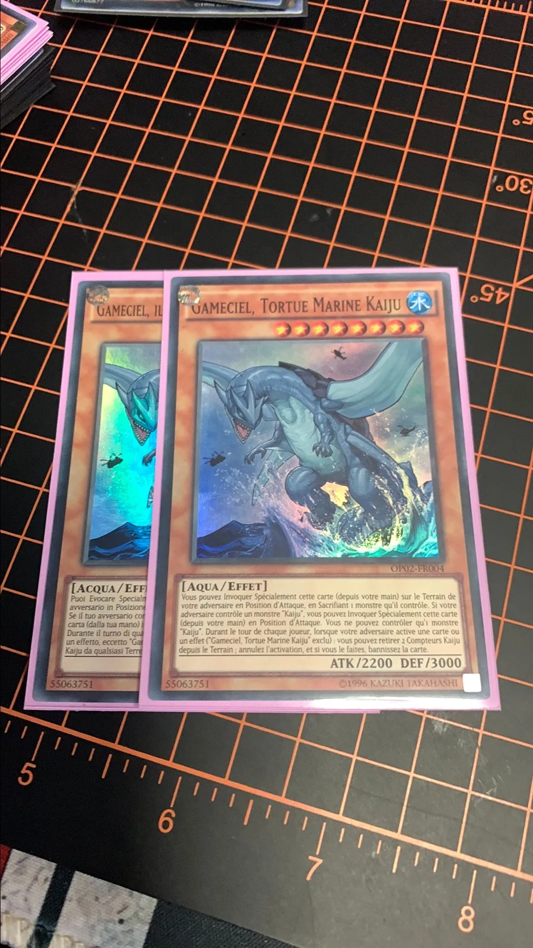 Product image for (Yu-Gi-Oh!) 2x Gameciel, the Sea Turtle Kaiju OP02-FR004/IT004 (FRENCH AND ITALIAN