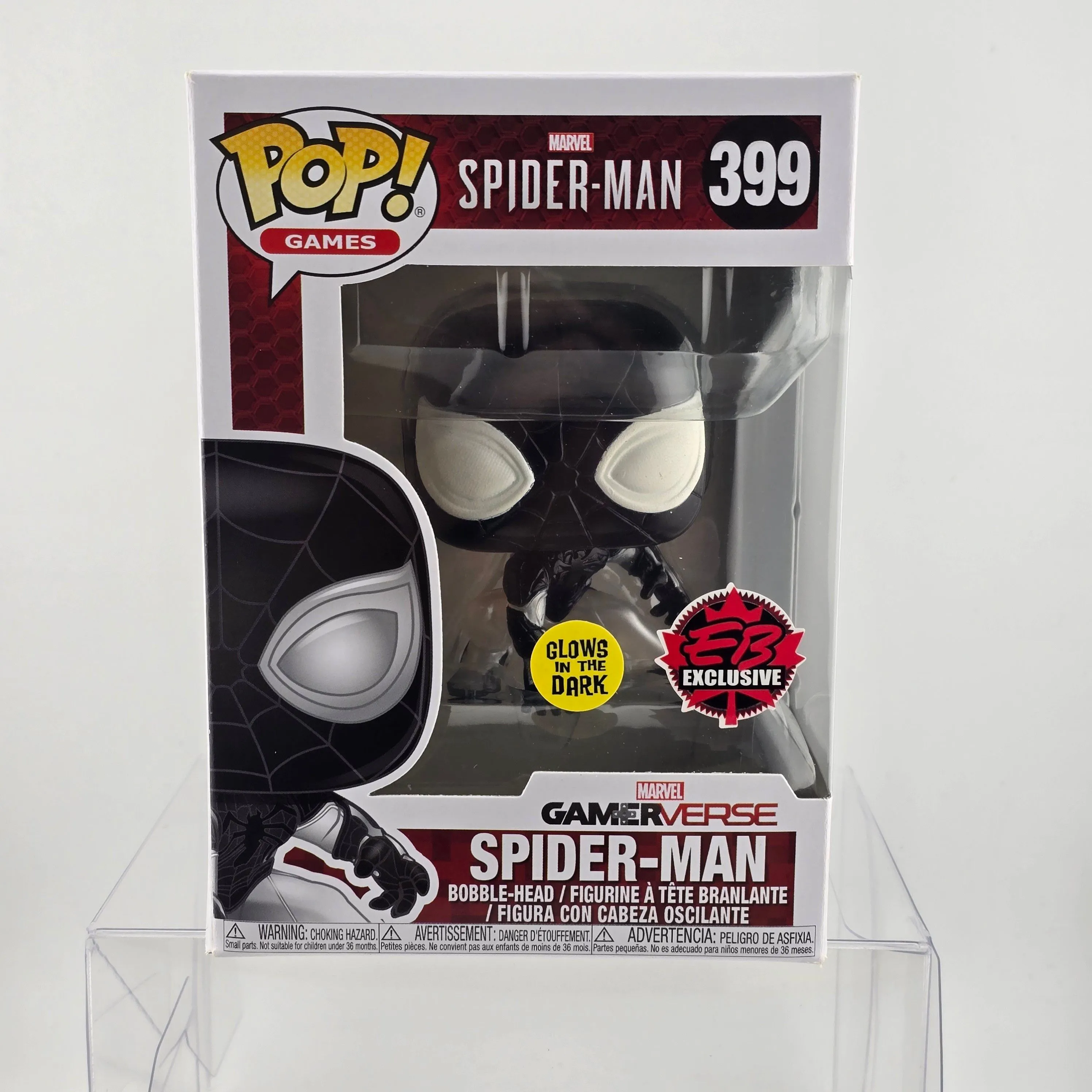 Product image for Games - Marvel GamerVerse - Spider-Man (Glow in the dark) EB Exclusive Funko Pop 399