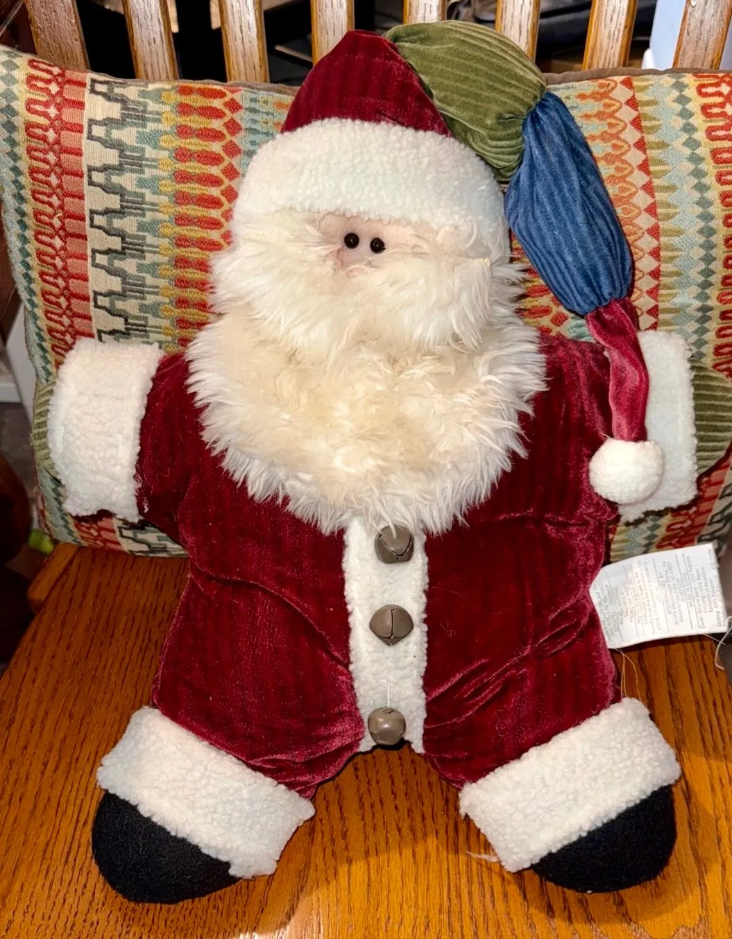 Product image for Adorable Vintage Star  Santa Claus Doll Pillow