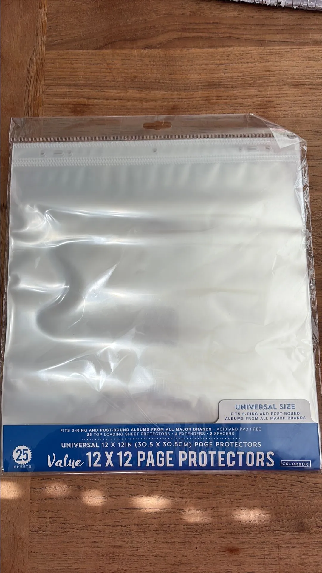 Product image for 0Bpp Colorbök Clear Plastic Page Protectors - 12x12 - 25 Sheets Arts and Crafts