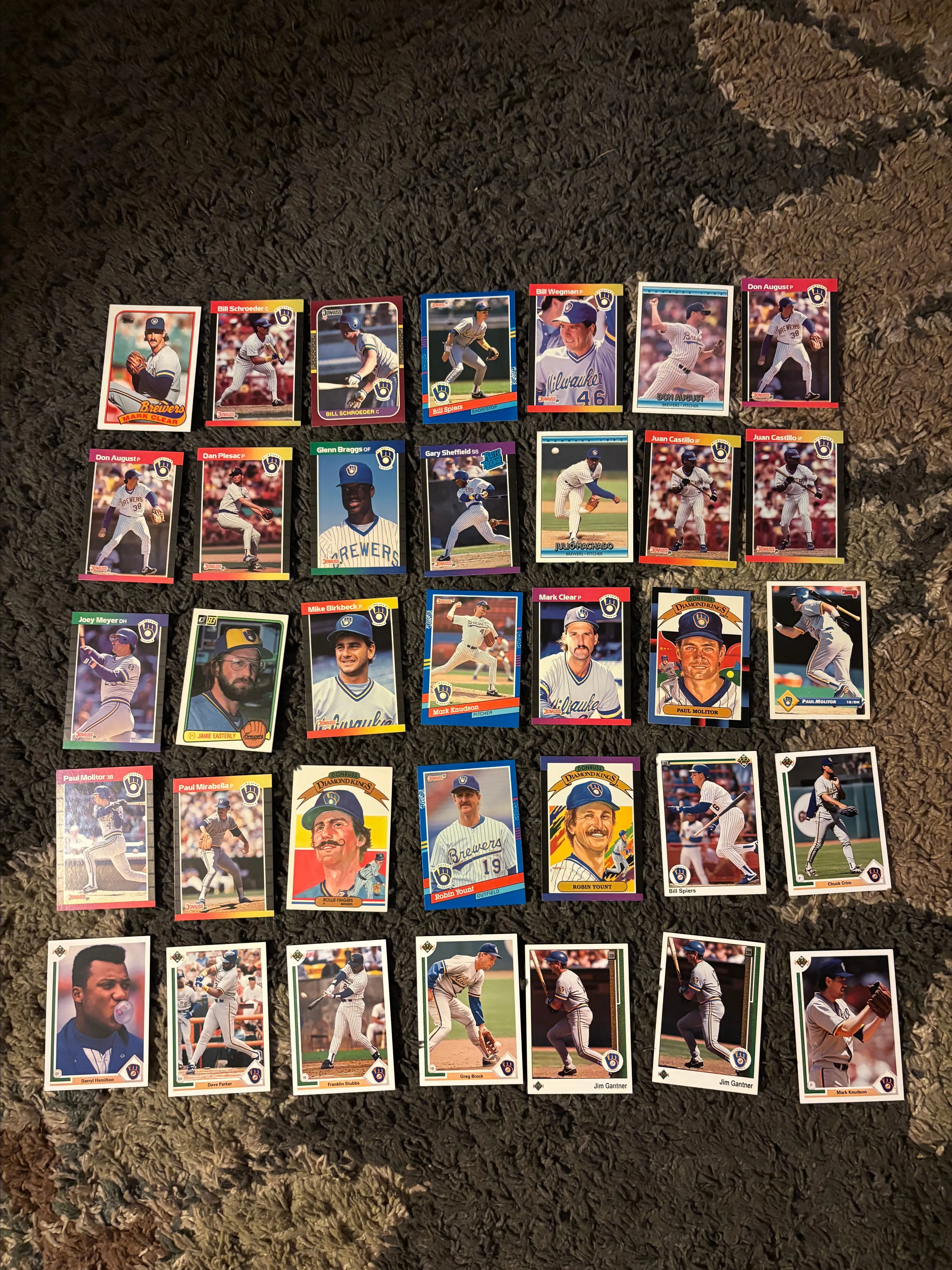 Product image for Brewers 99 card lot '83-02 LP-NM Condition