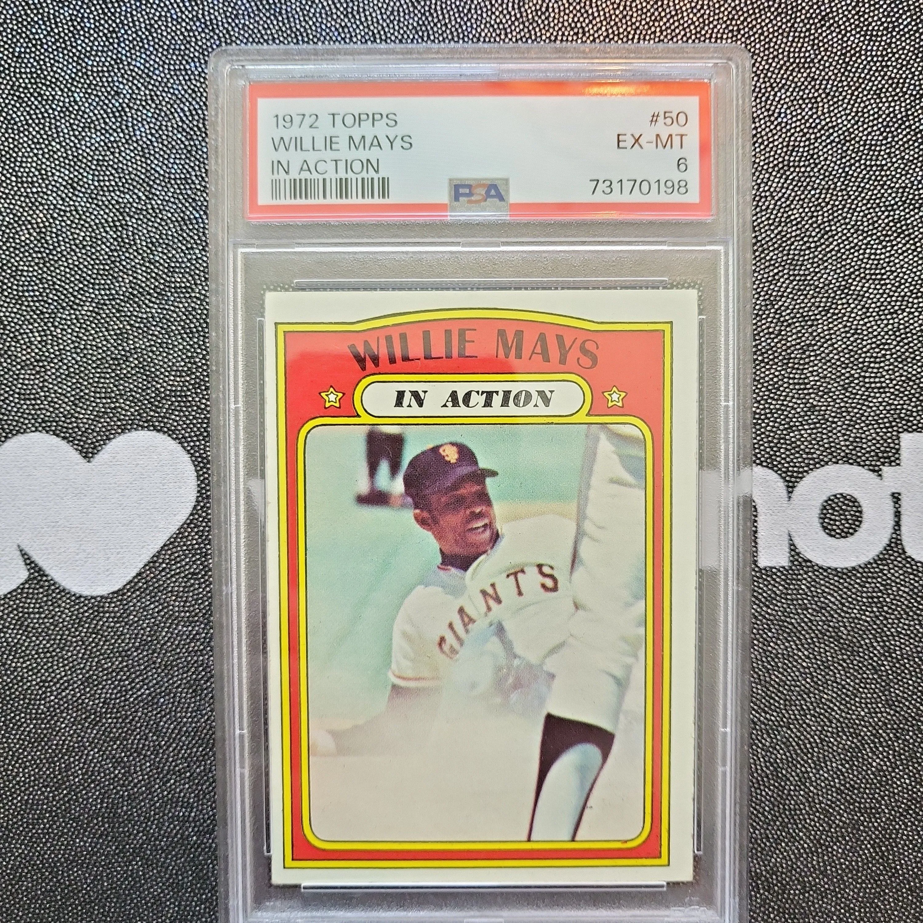 Product image for 1972 Topps Willie Mays 50 In Action PSA EX-MT 6