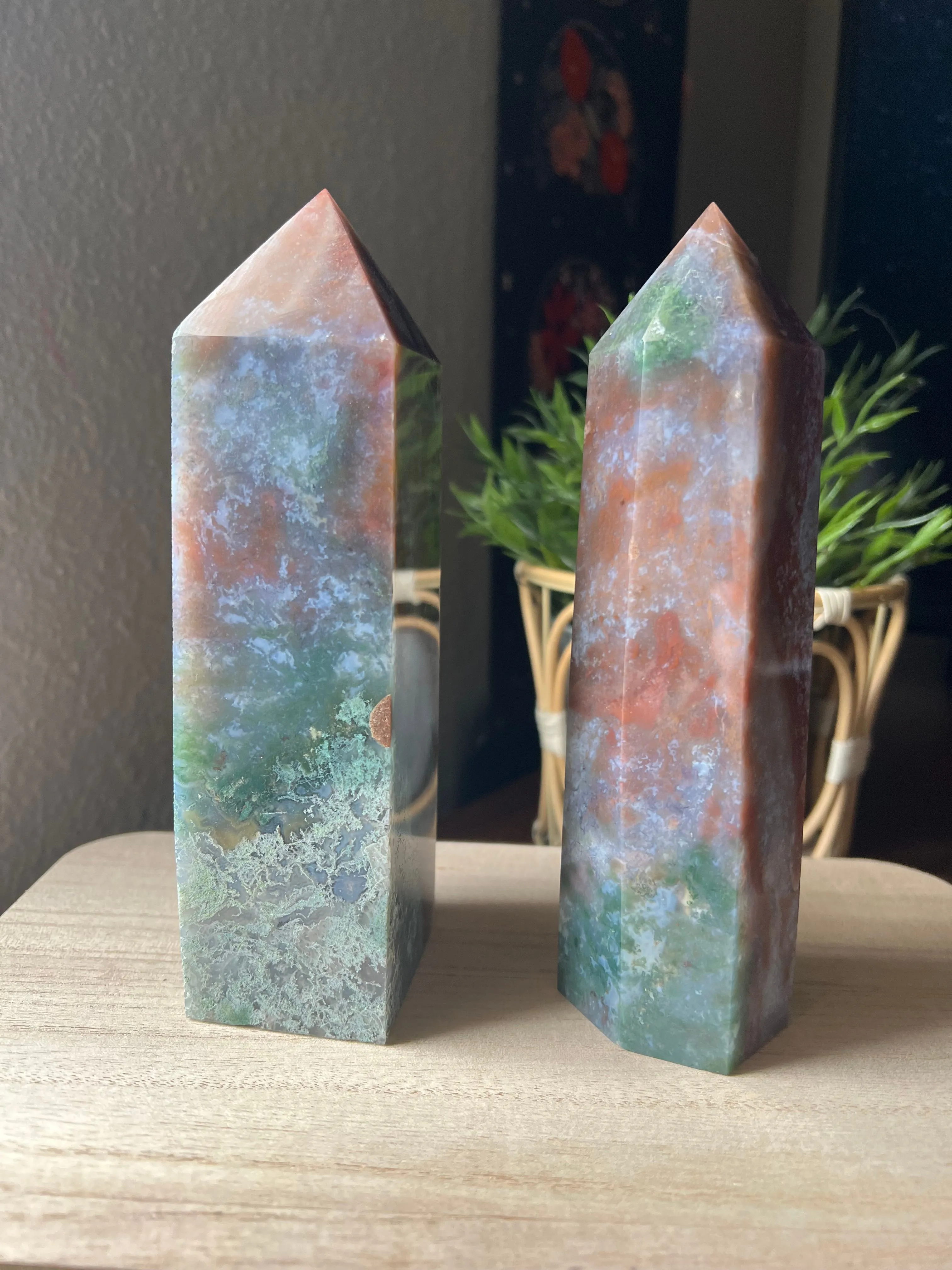 Product image for Ocean Jasper Obelisk (Pair)