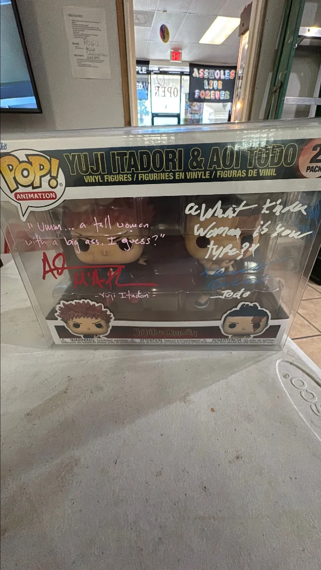 Product image for JJK Yuji Itadori & Aio Todo 2 pack Auto