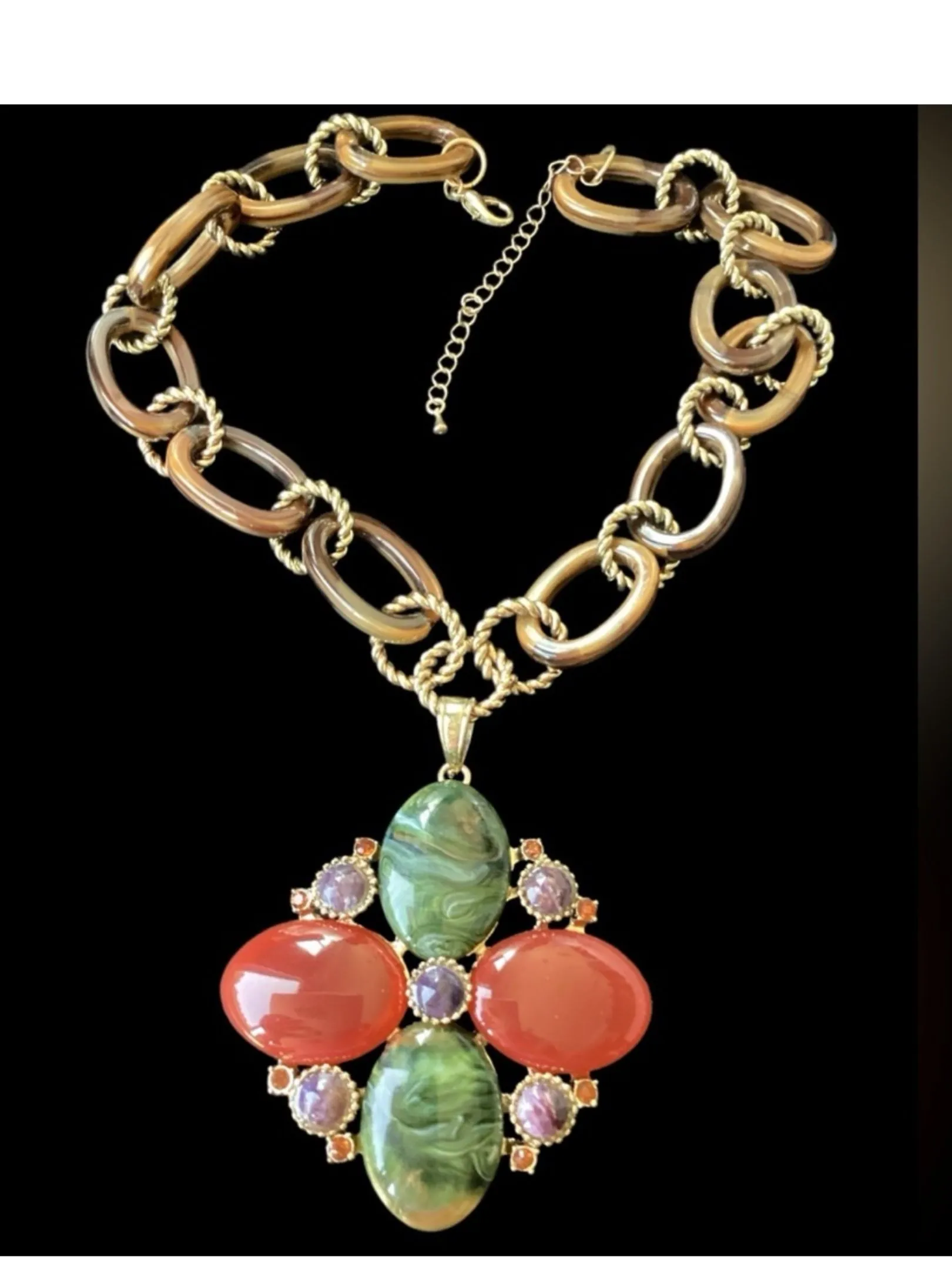 Product image for Multi Colored Cross Pendant Necklace