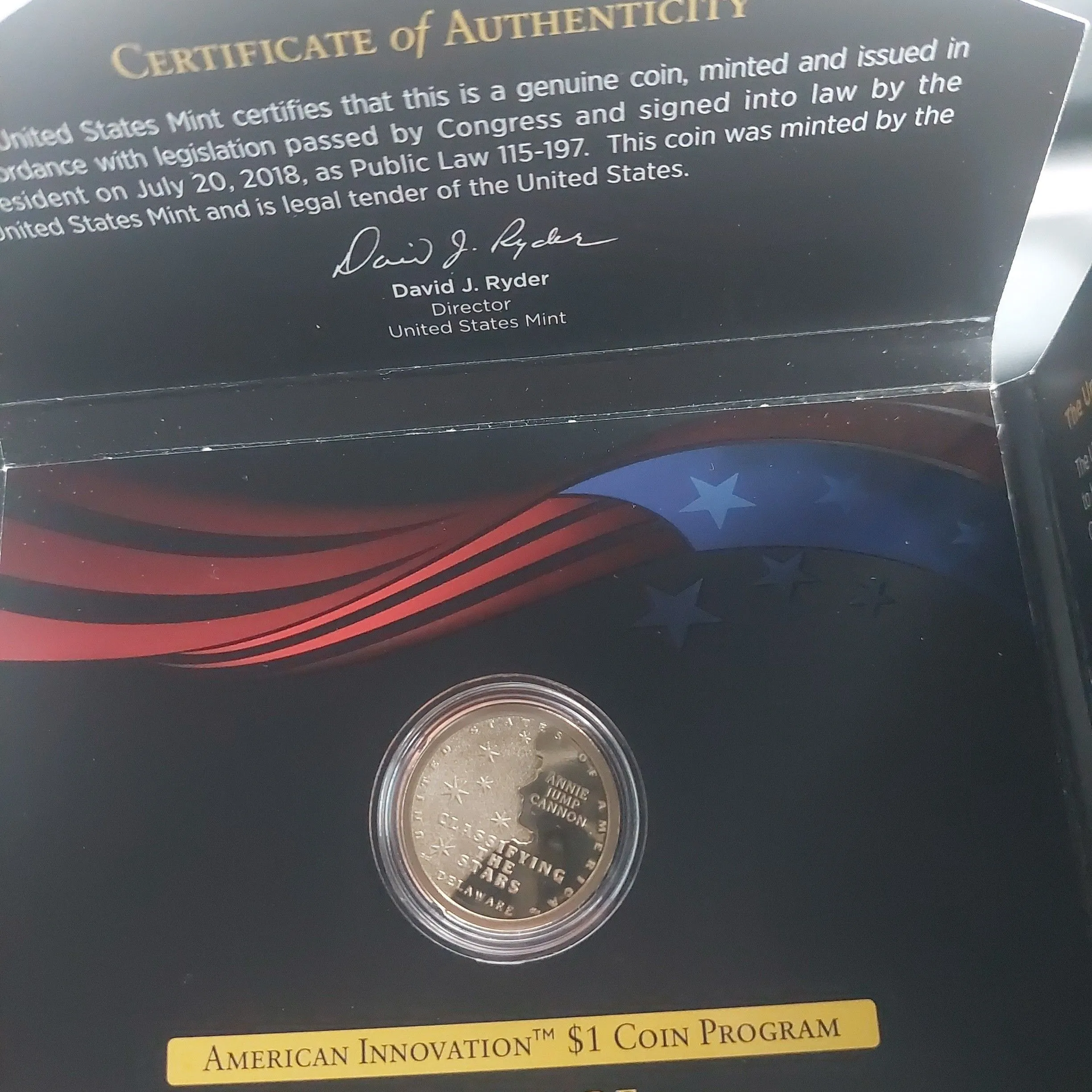 Product image for American innovation 1$ reverse proof coin