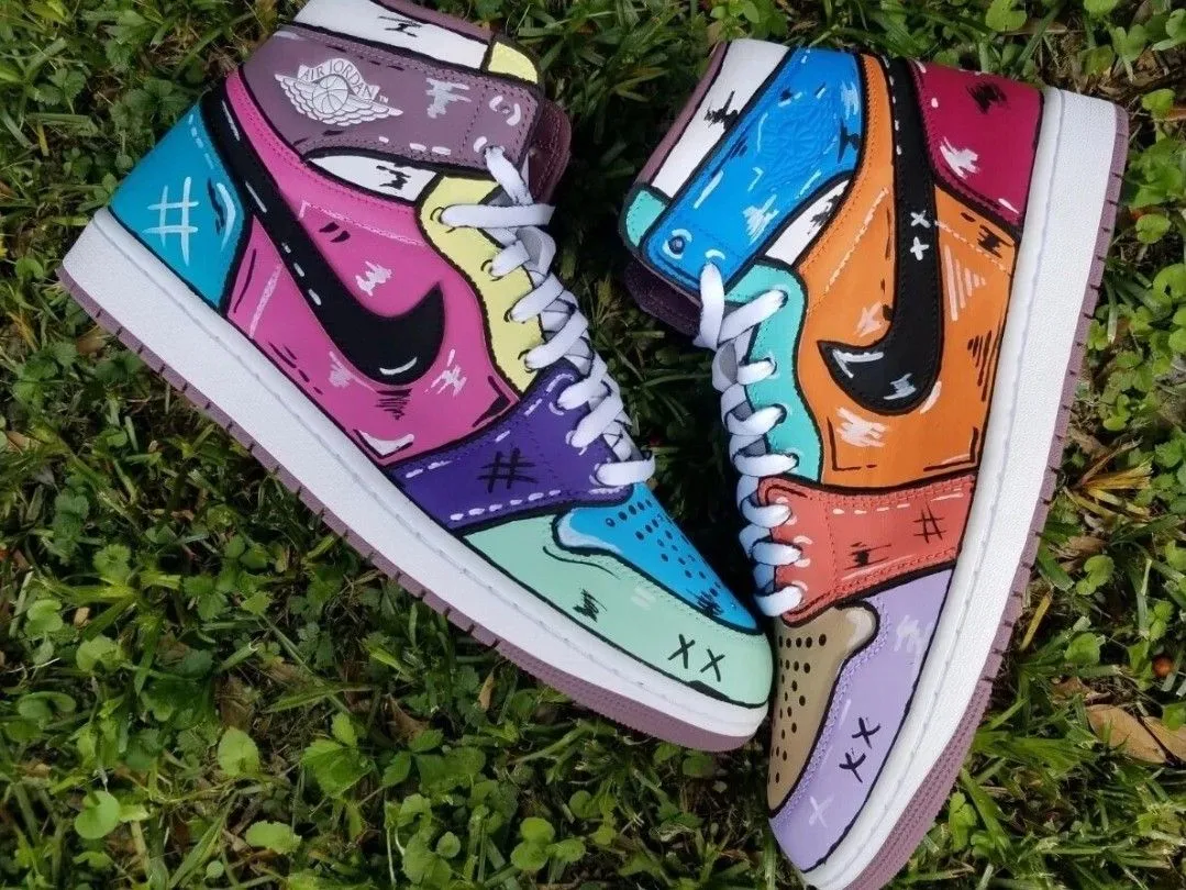 Product image for Cartoon Custom Jordan 1 High Size 10