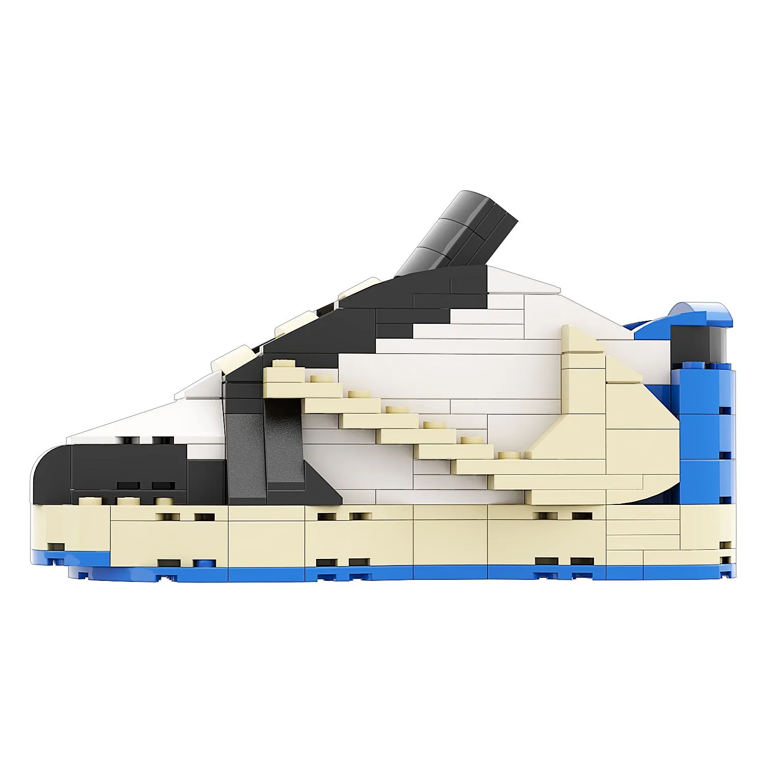 Product image for Regular Size AJ1 Low Travis Scott x Fragment Sneaker Bricks Building Set