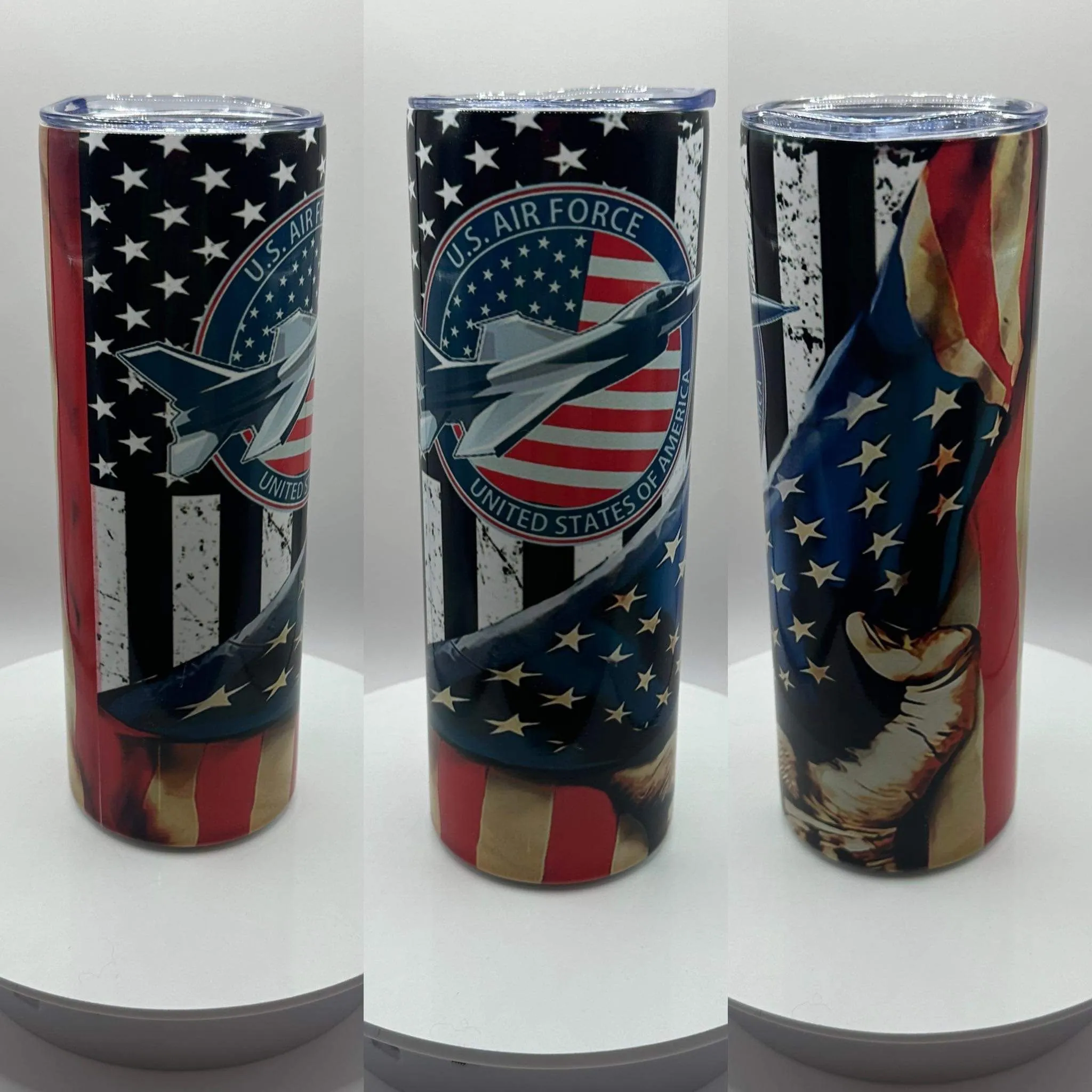 Product image for Air Force and American Flag 20oz Tumbler