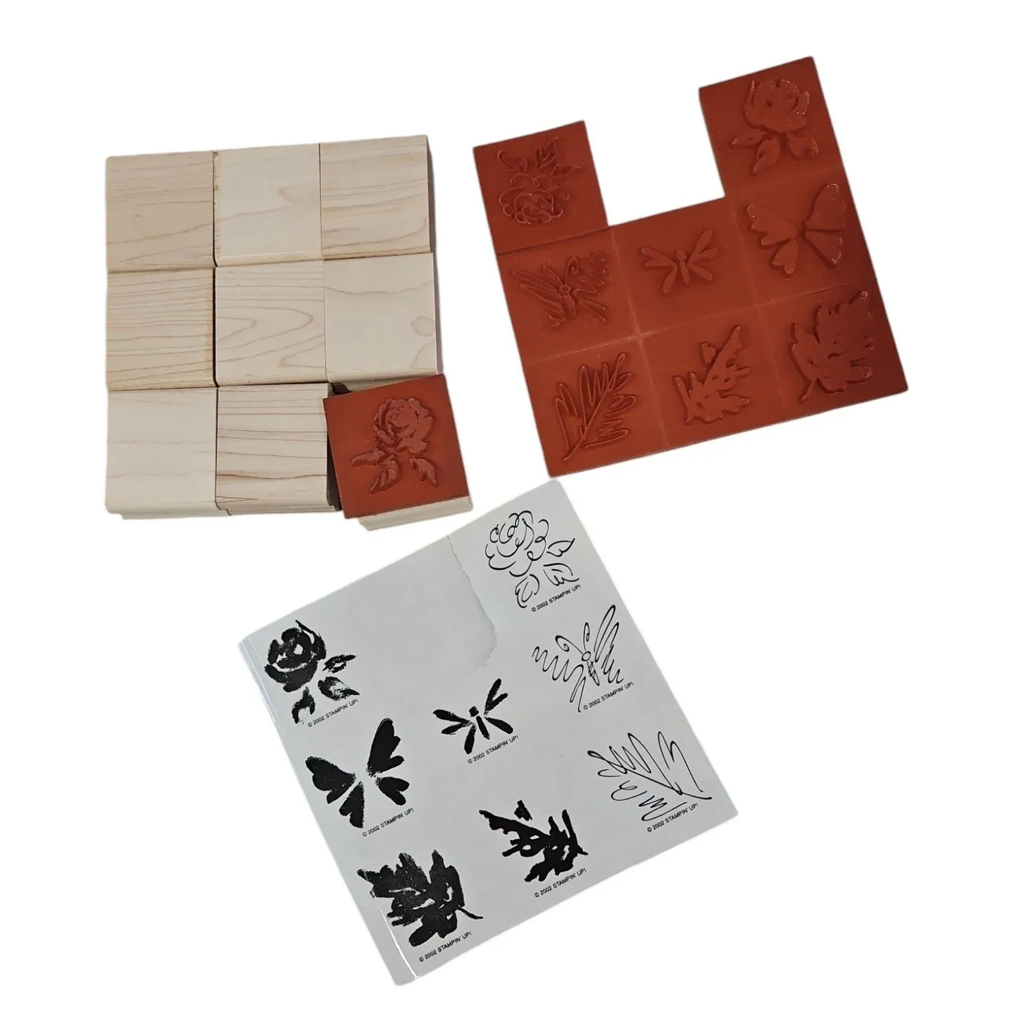 Product image for Set Of 9 Leaf & Butterfly Stamp Set "Stampin' Up"