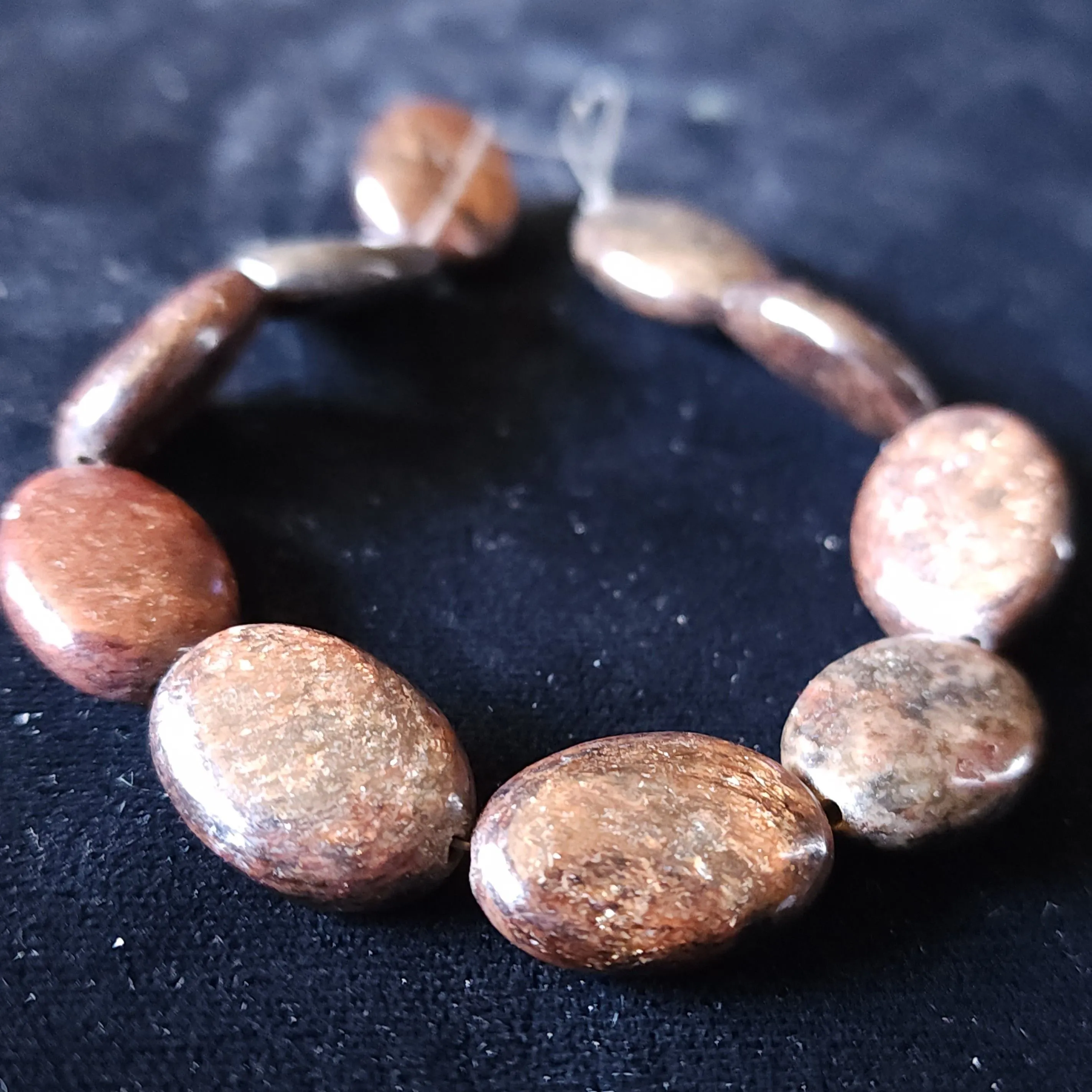 Product image for #09D: Bronzite Oval Beads, 20x15mm