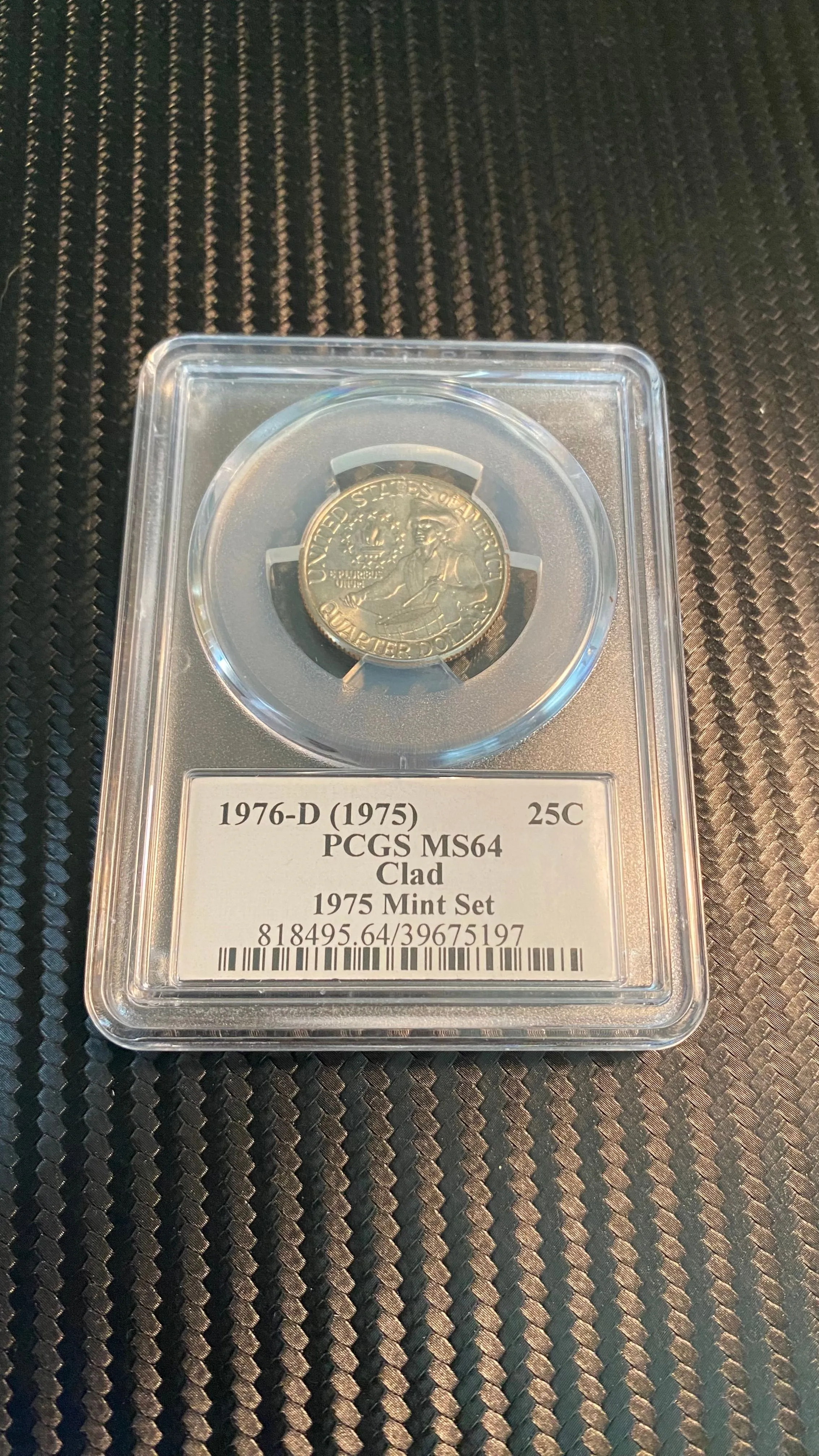 Product image for 1976-D(1975) WASHINGTON QUARTER PCGS MS64 CLAD