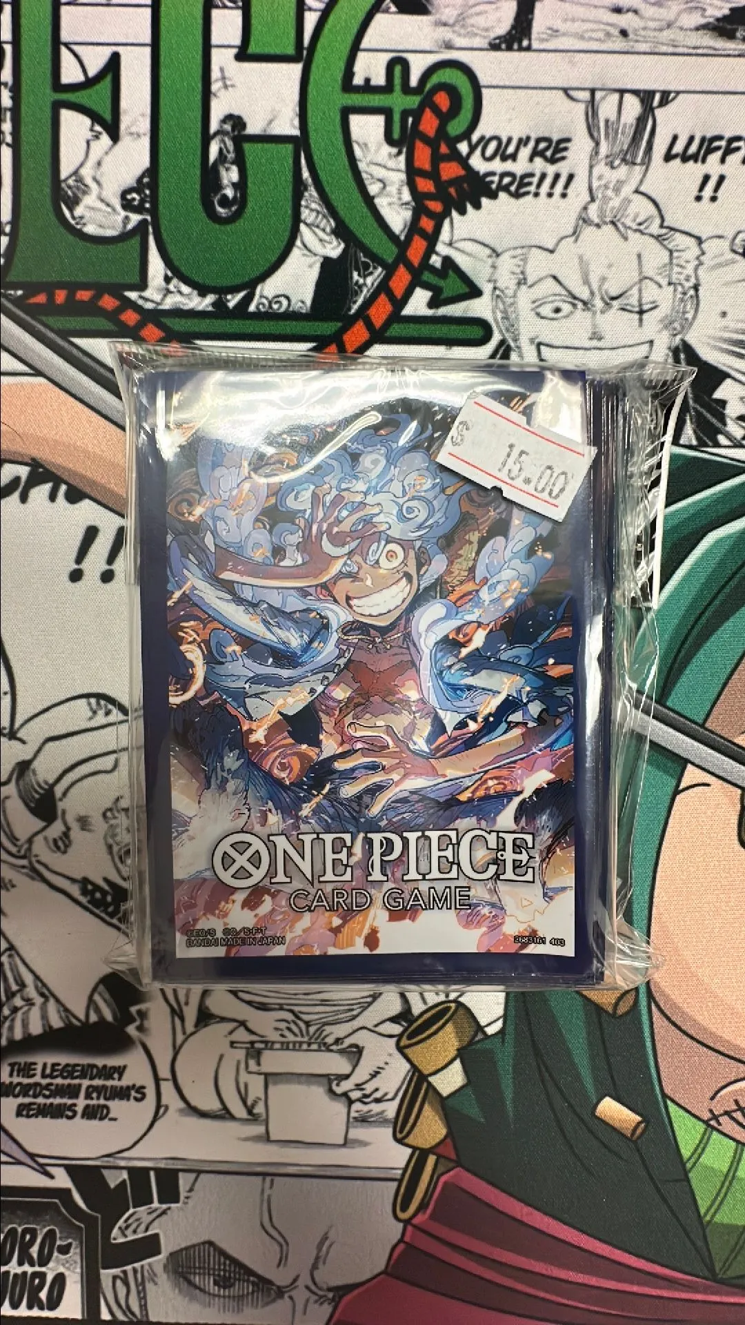 Product image for Bandai Official Deck Sleeves (Luffy Gear 5)