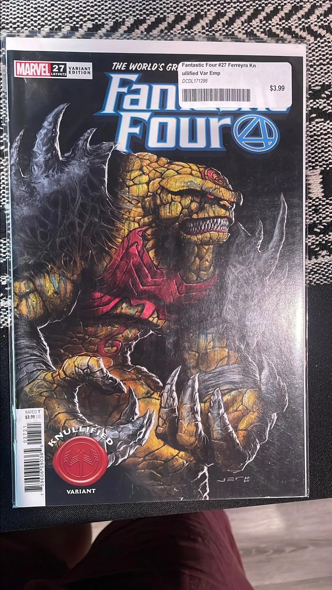 Product image for Fantastic Four vol 6 issue 27B 9.8 Variant Juan Ferreyra Knullified Cover