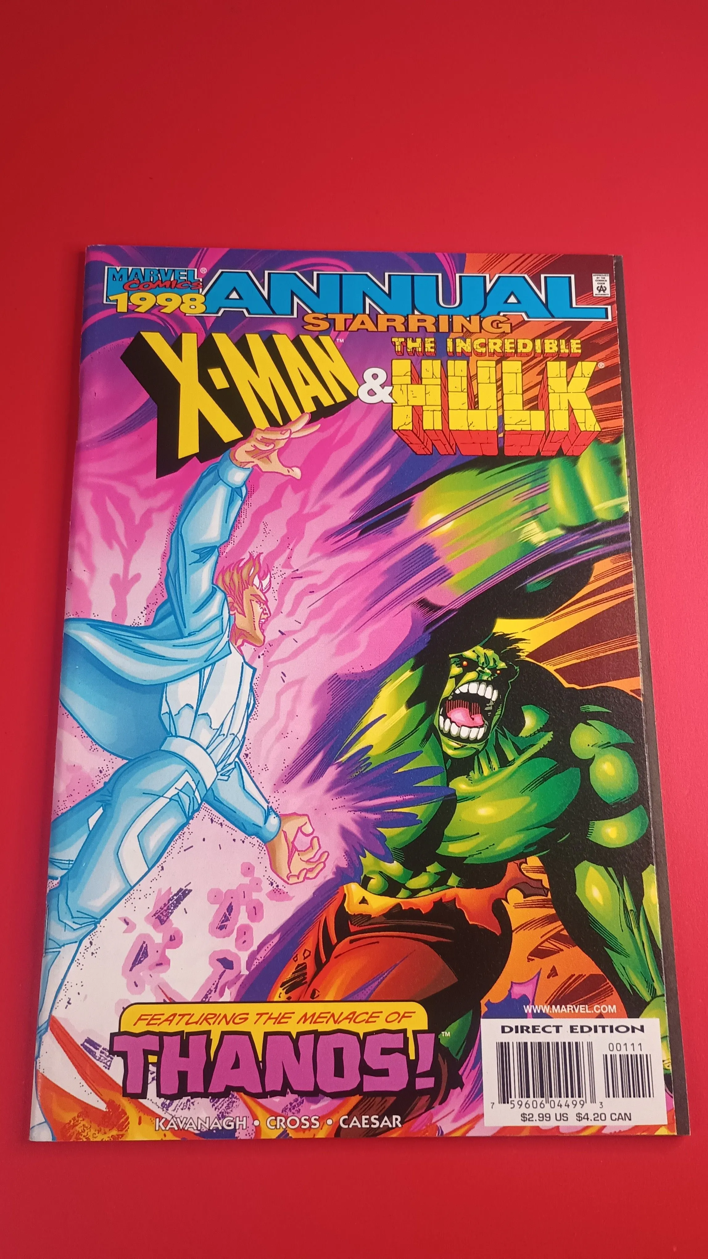 Product image for X-Man & The Incredible Hulk Annual 1998 Wraparound 
