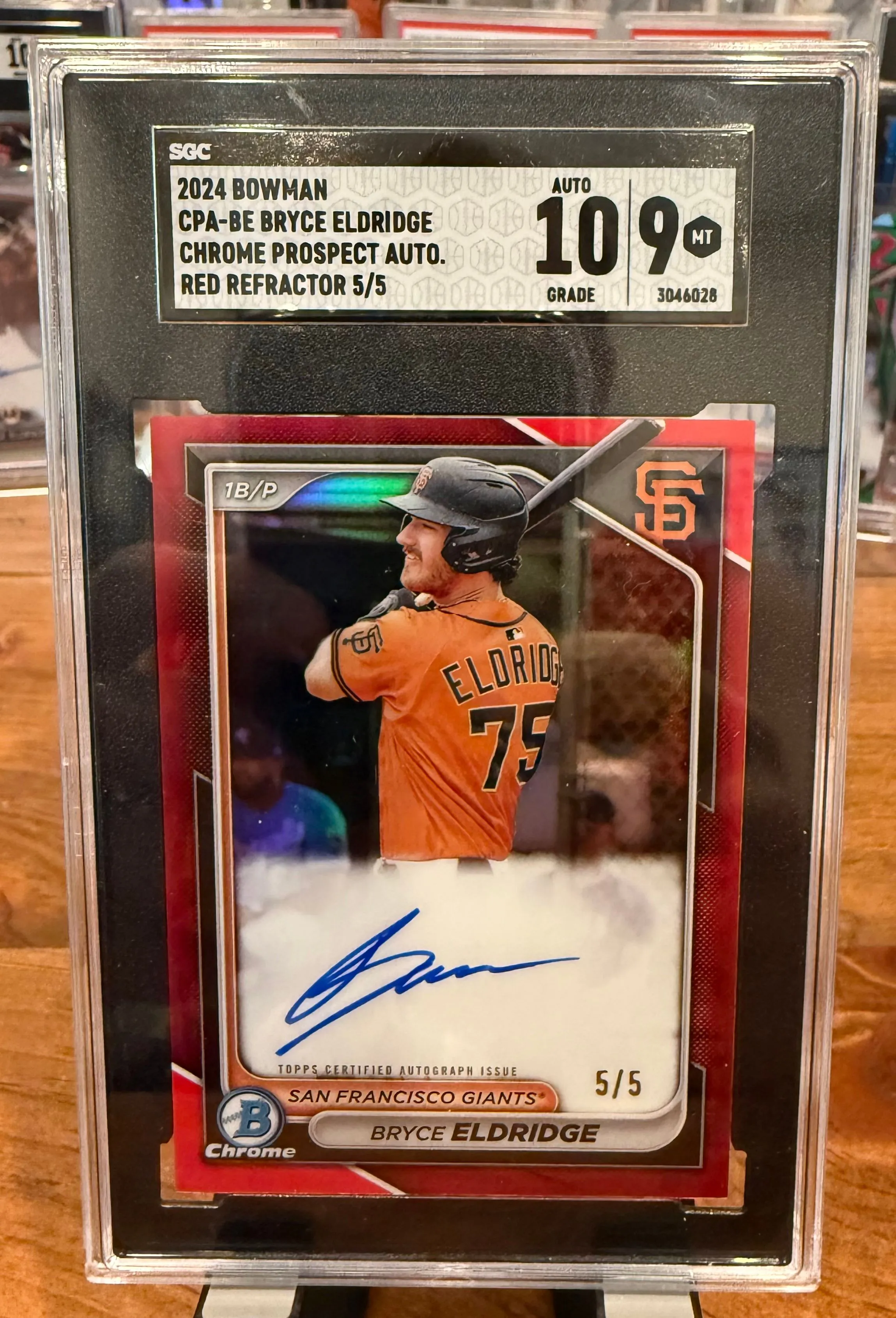 Product image for 2024 Bowman Bryce Eldridge Red Auto /5 SGC 10/9
