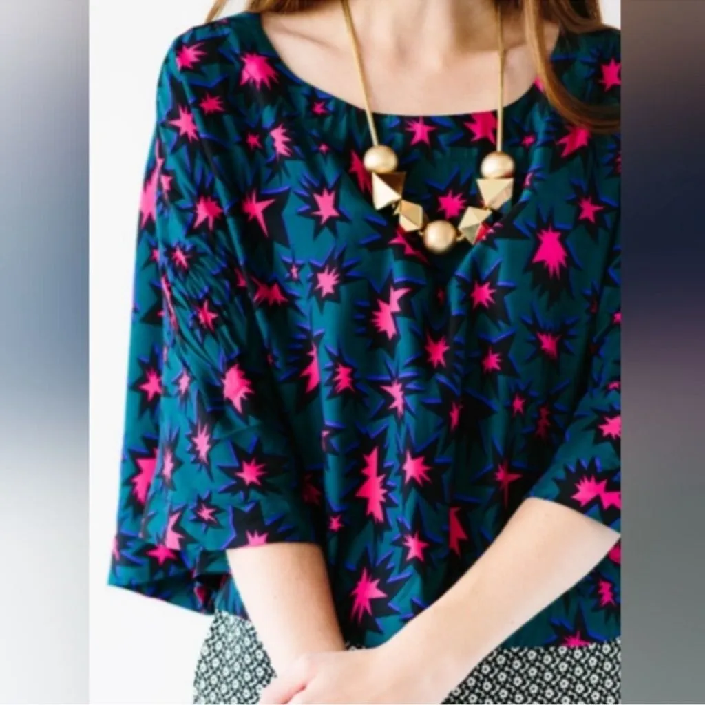 Product image for Kate Spade Saturday Pop-Art Dolman Sleeve Top
Size Small